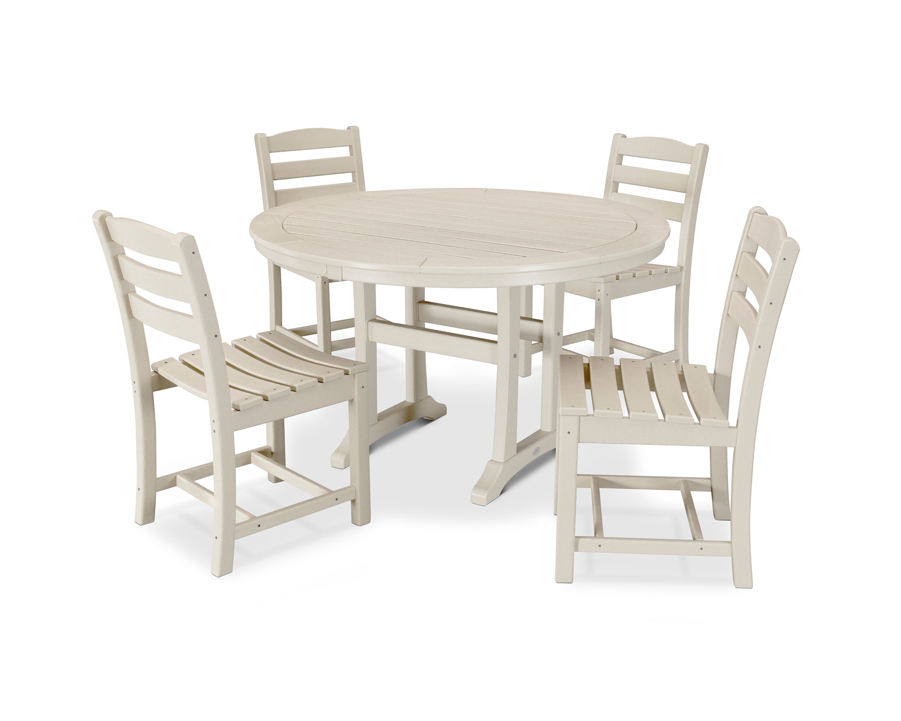 La Casa Caf 5-Piece Side Chair Dining Set in Sand