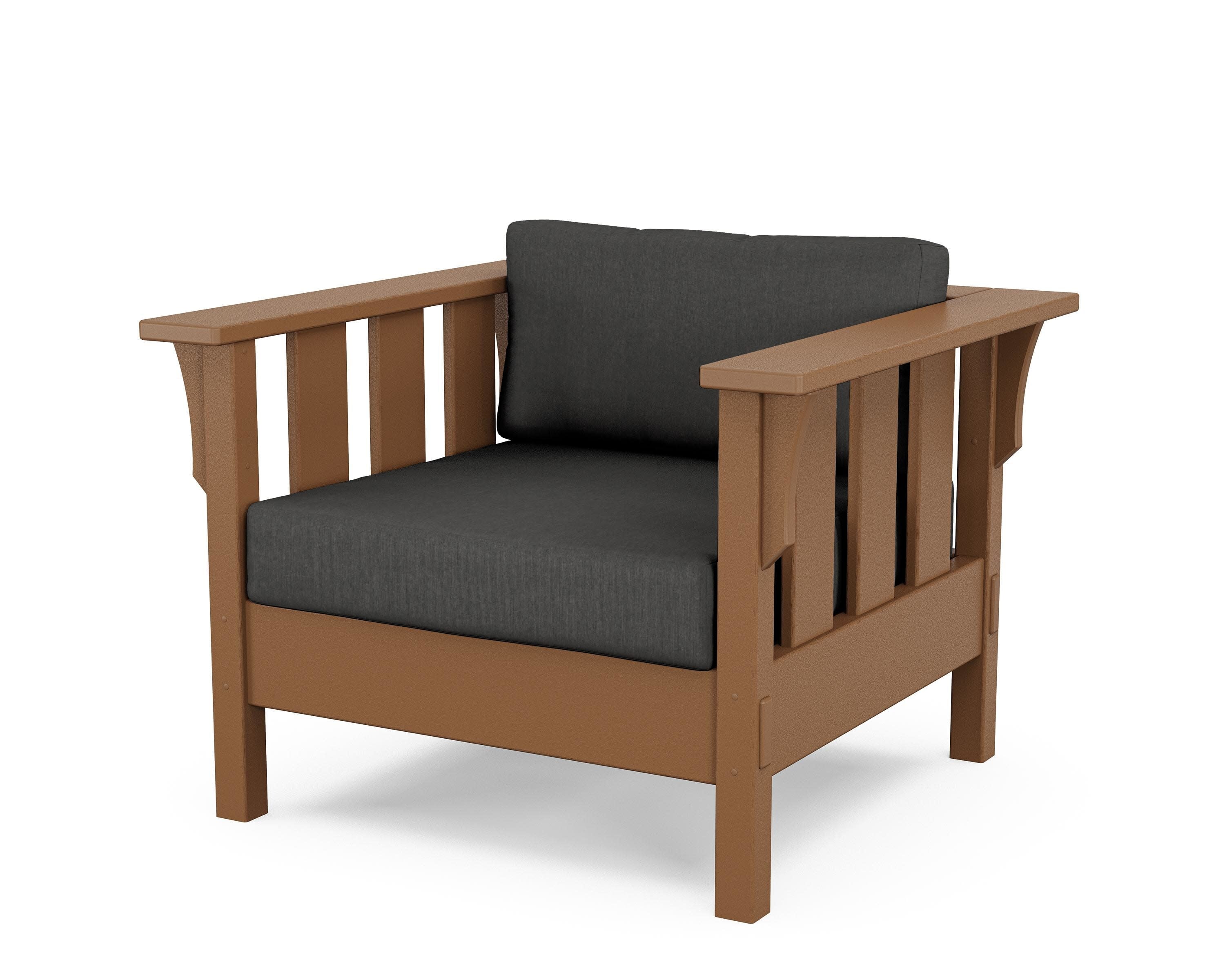 Acadia Deep Seating Chair in Teak / Spectrum Carbon