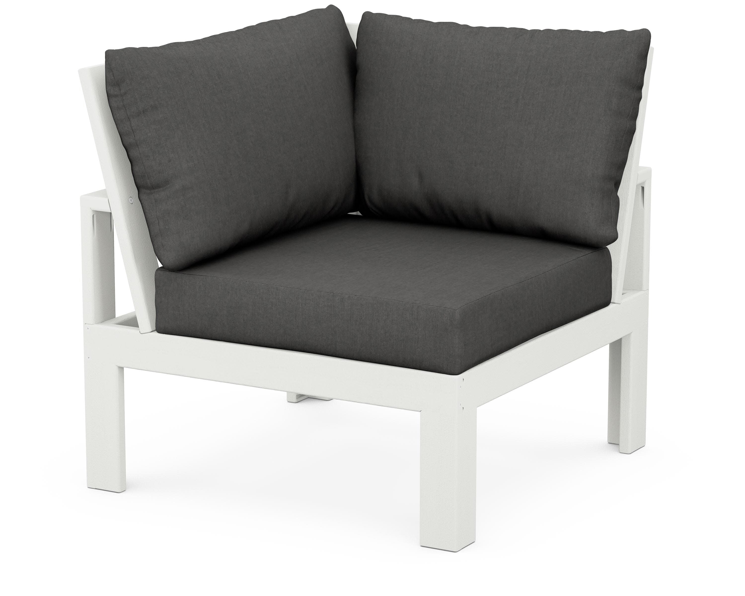 Modular Corner Chair in Vintage White / Spectrum Carbon