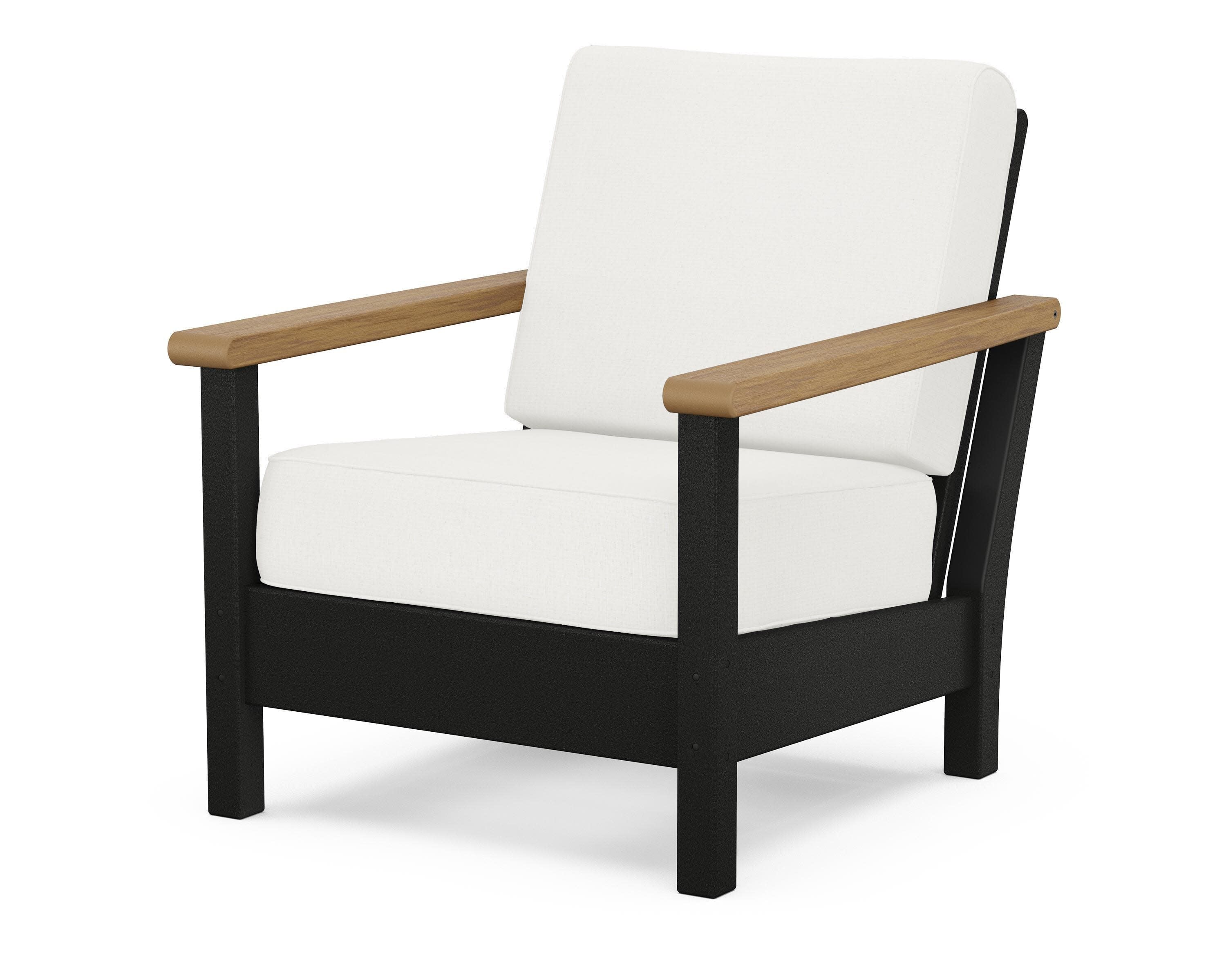 Harbour Deep Seating Chair in Black / Natural / Natural Linen