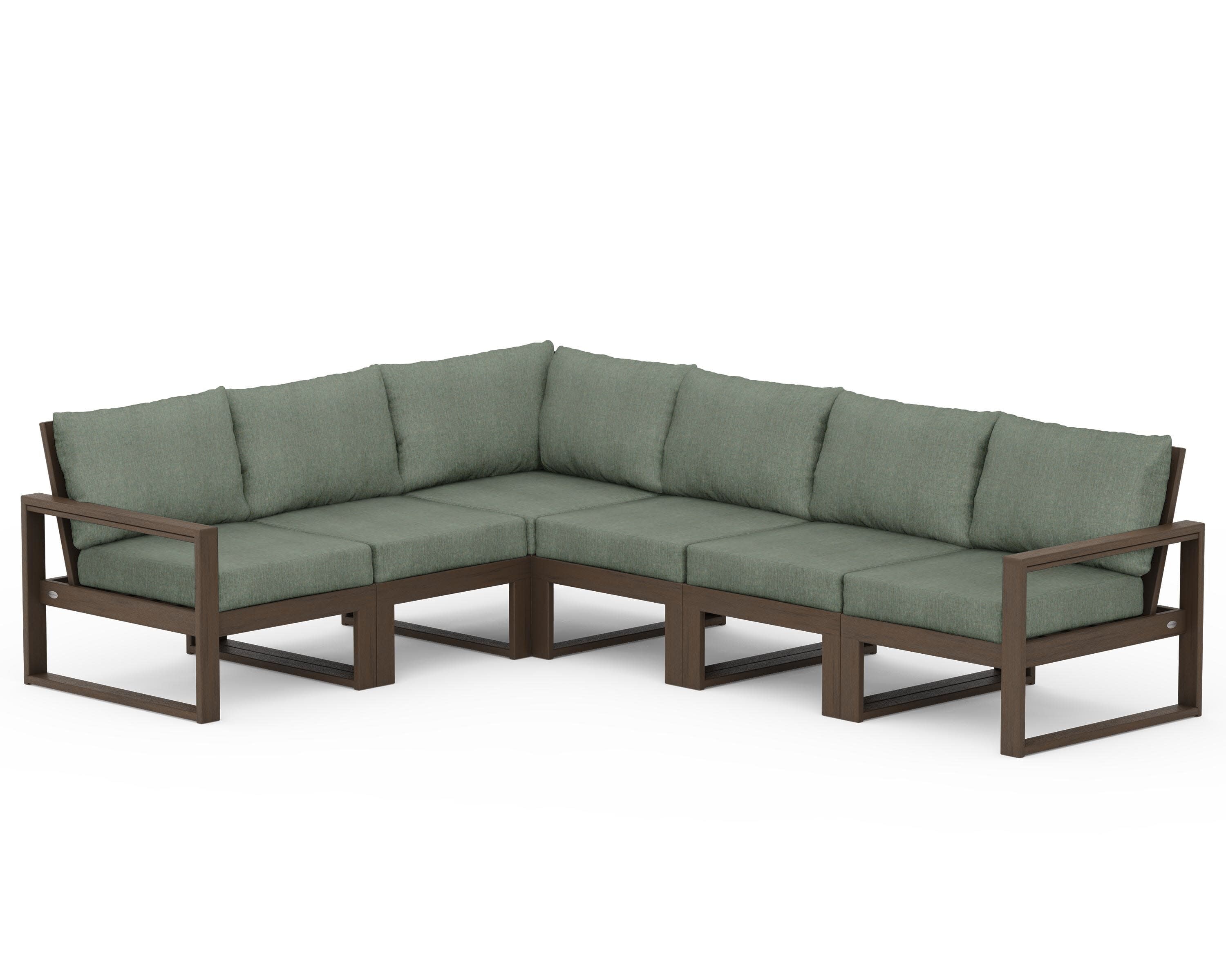EDGE 6-Piece Modular Deep Seating Set in Kona / Cast Sage