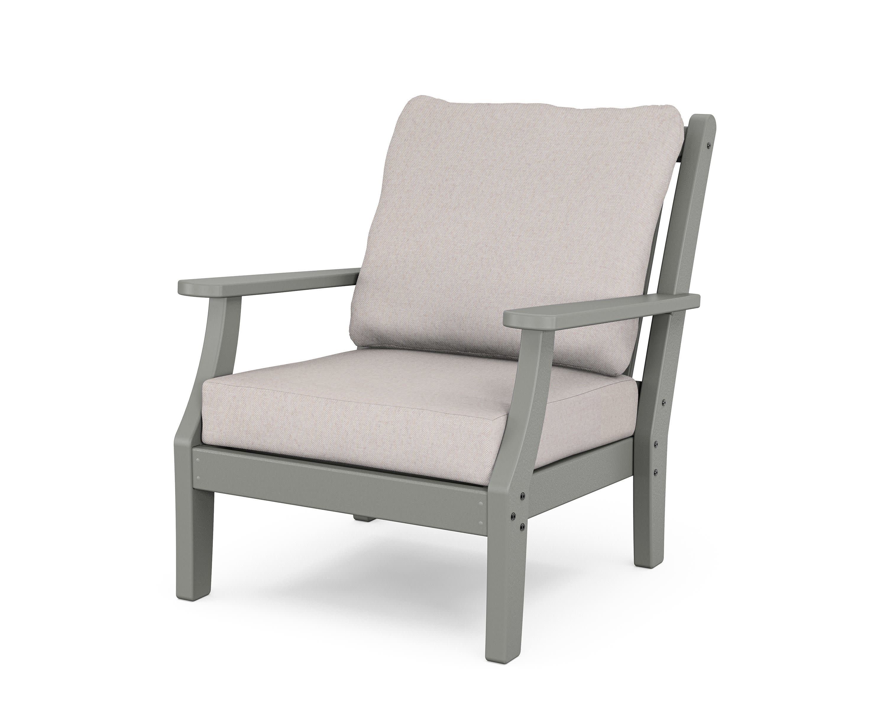 Wovendale Deep Seating Chair in Slate Grey / Dune Burlap