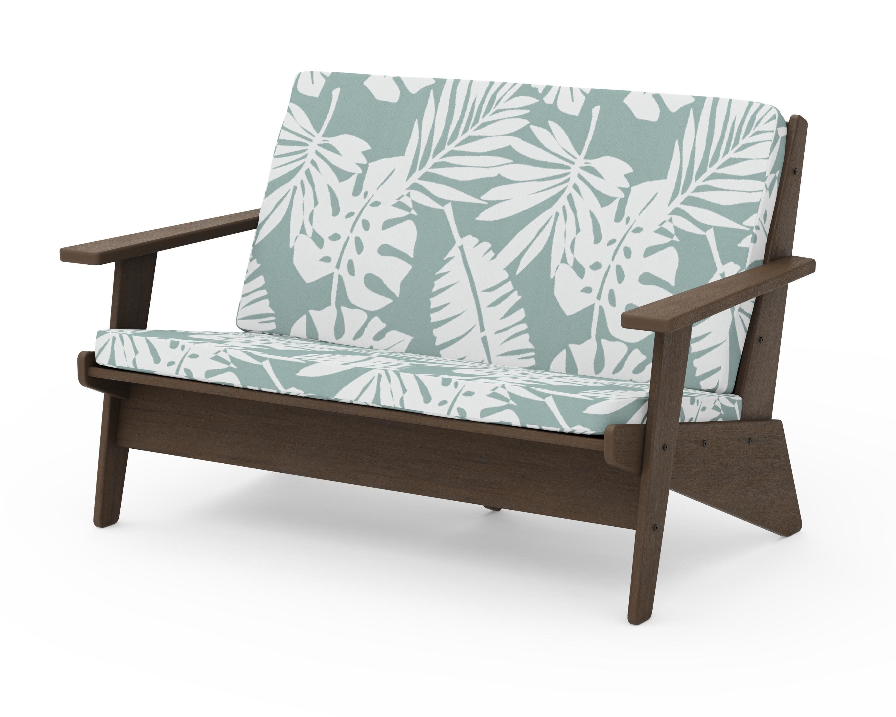 Riviera Modern Lounge Loveseat in Kona / Leaf Glacier Spa