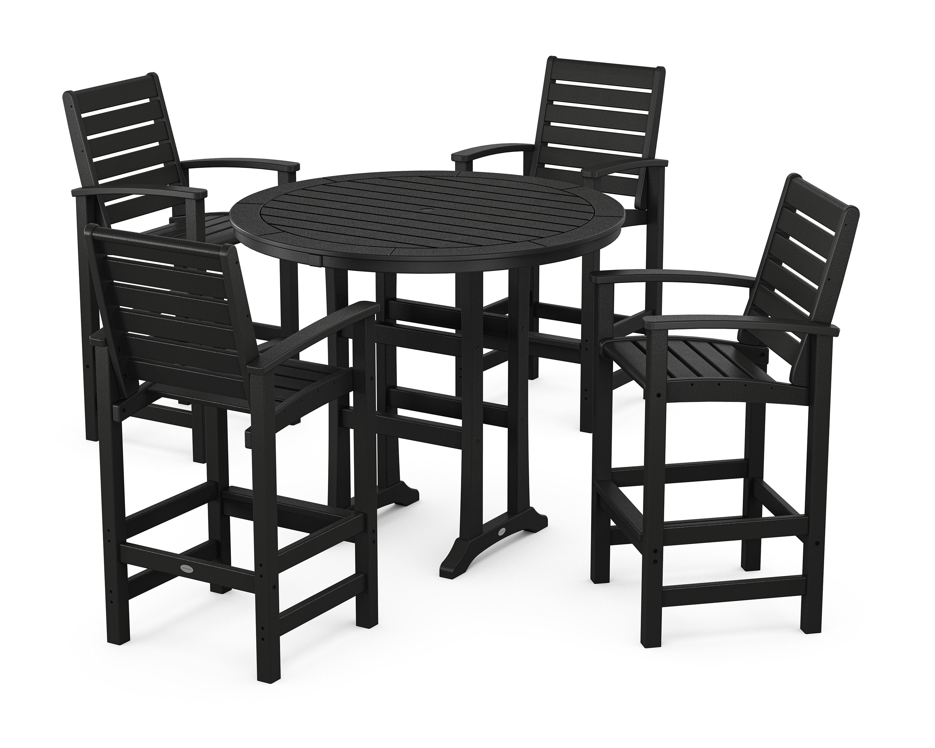 5 Piece Signature Bar Dining Set in Black