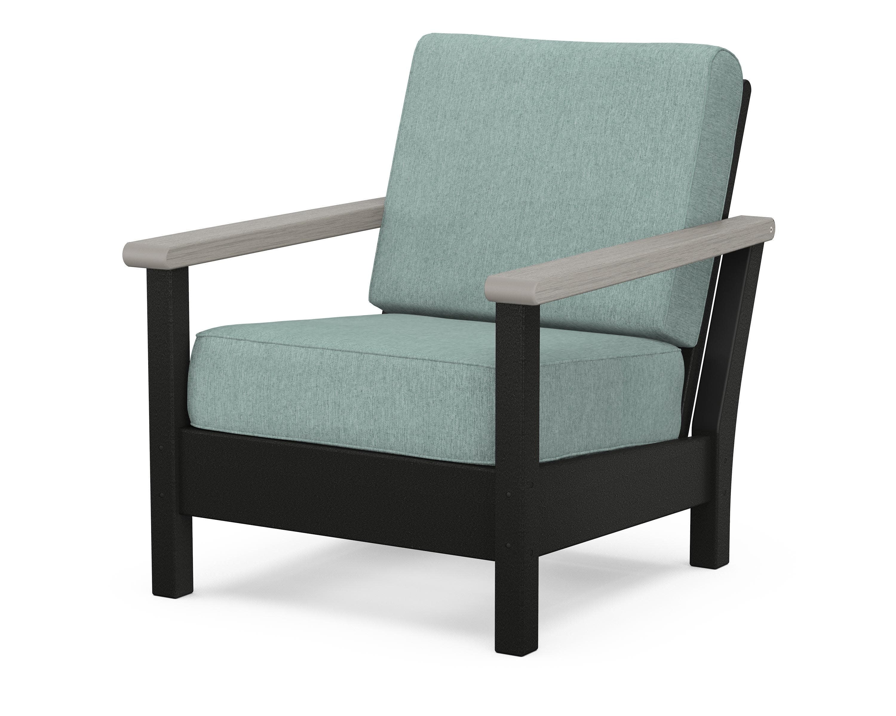 Harbour Deep Seating Chair in Black / Driftwood / Glacier Spa