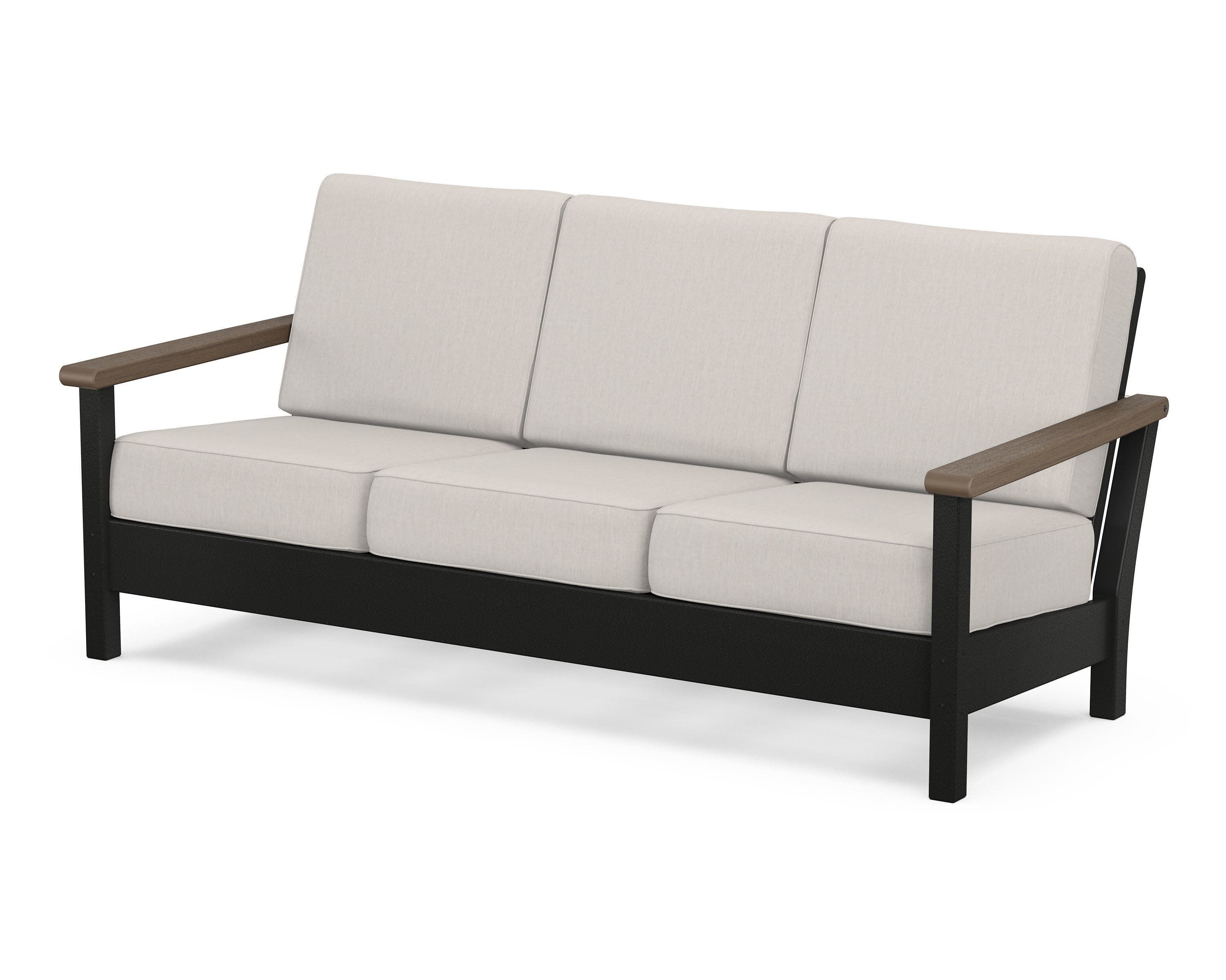 Harbour Deep Seating Sofa in Black / Kona / Cast Ash