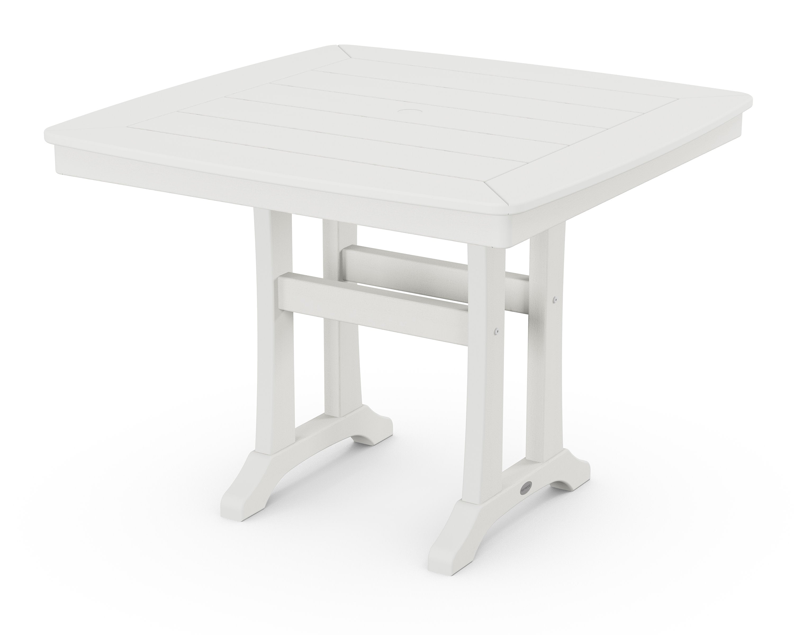 Nautical Trestle 37" Dining Table in Vintage White