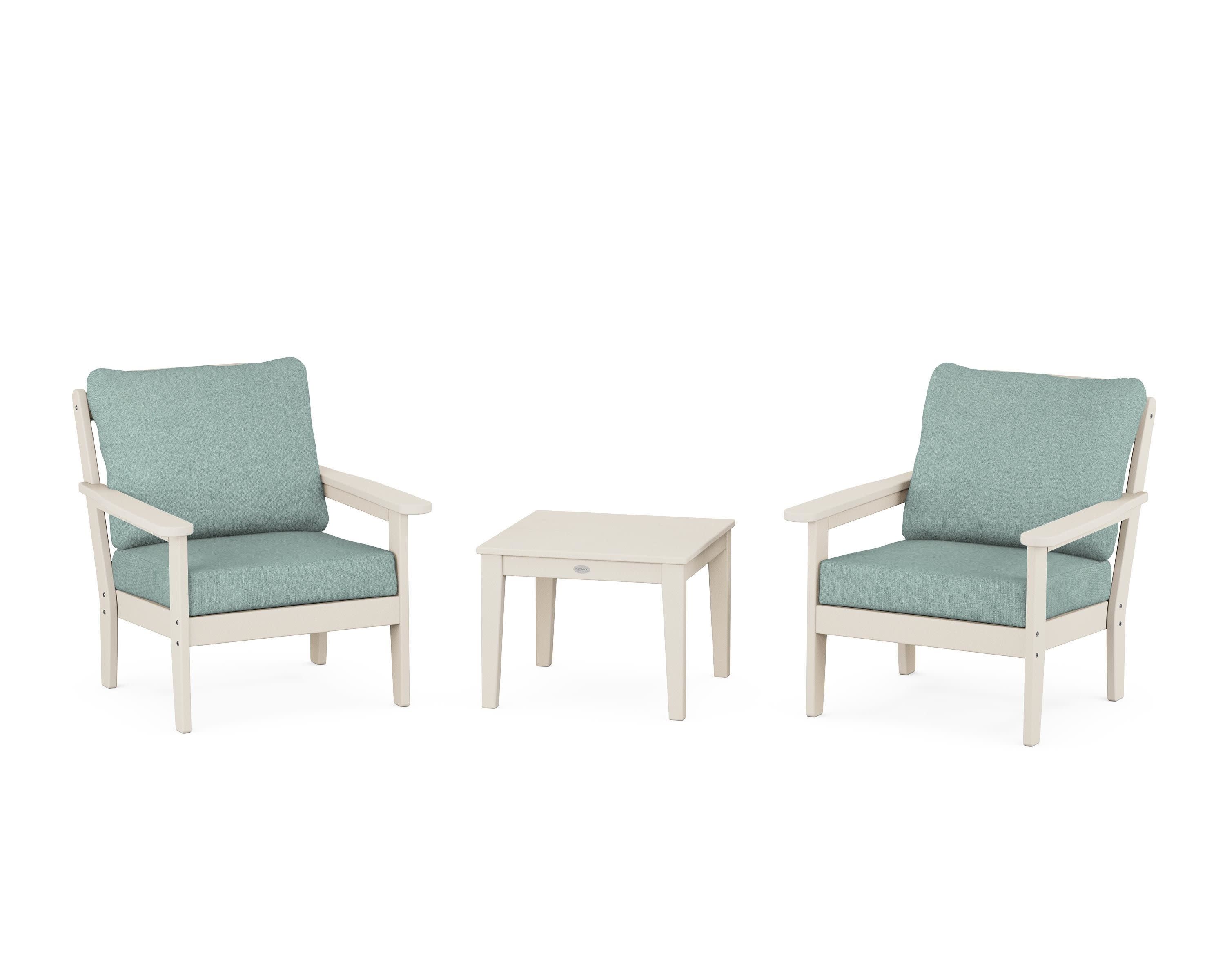 Cottage 3-Piece Deep Seating Set in Sand / Glacier Spa