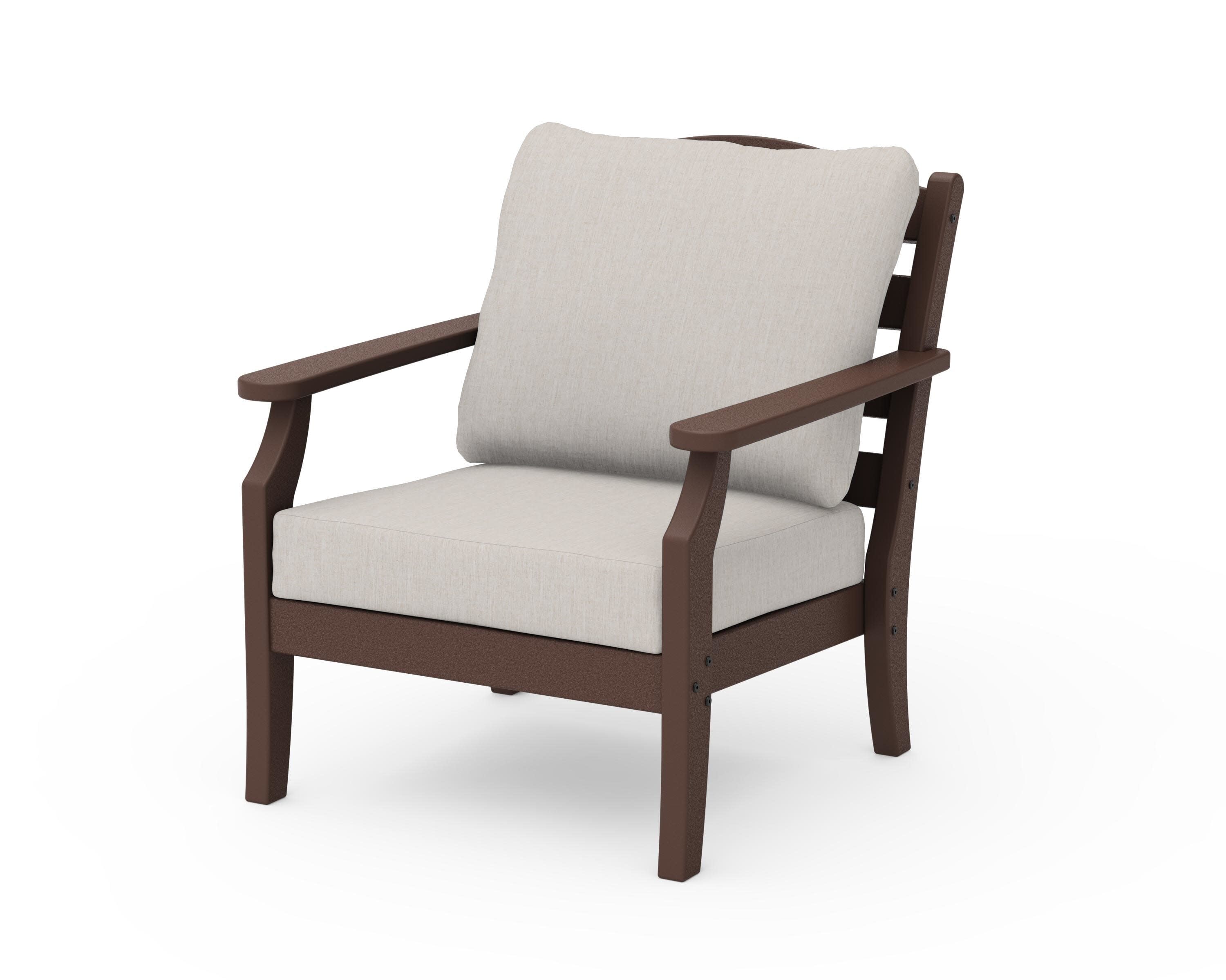 Savannah Deep Seating Chair in Mahogany / Cast Ash
