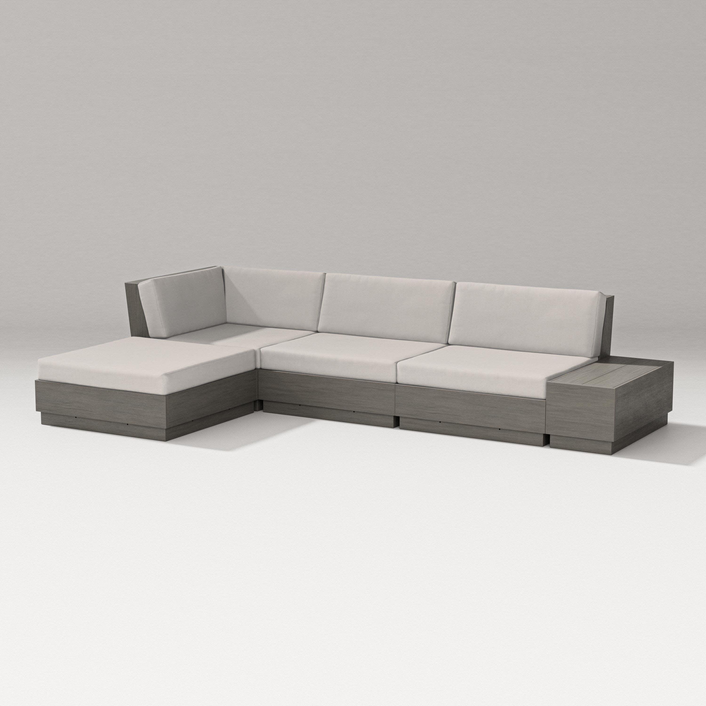 Elevate Chaise Sectional in Driftwood / Cast Ash