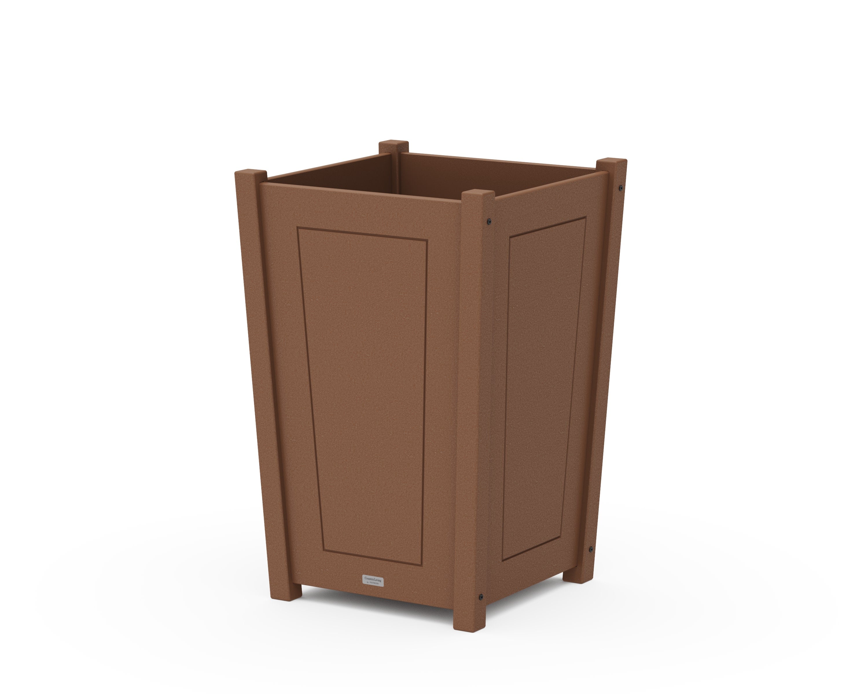 Country Living Large Tapered Square Planter Box in Teak