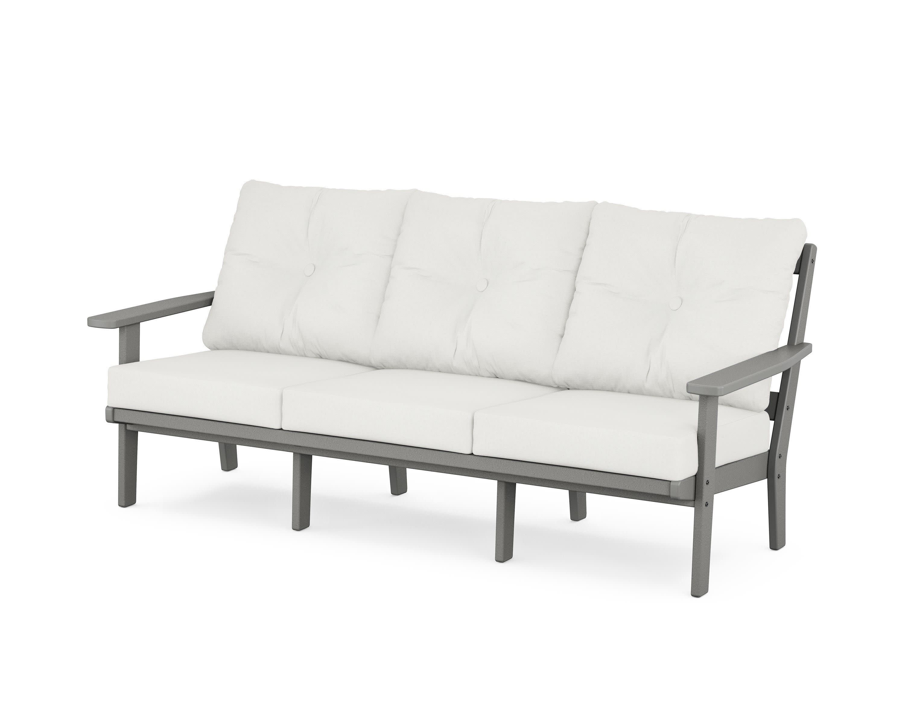 Oxford Deep Seating Sofa in Slate Grey / Natural Linen