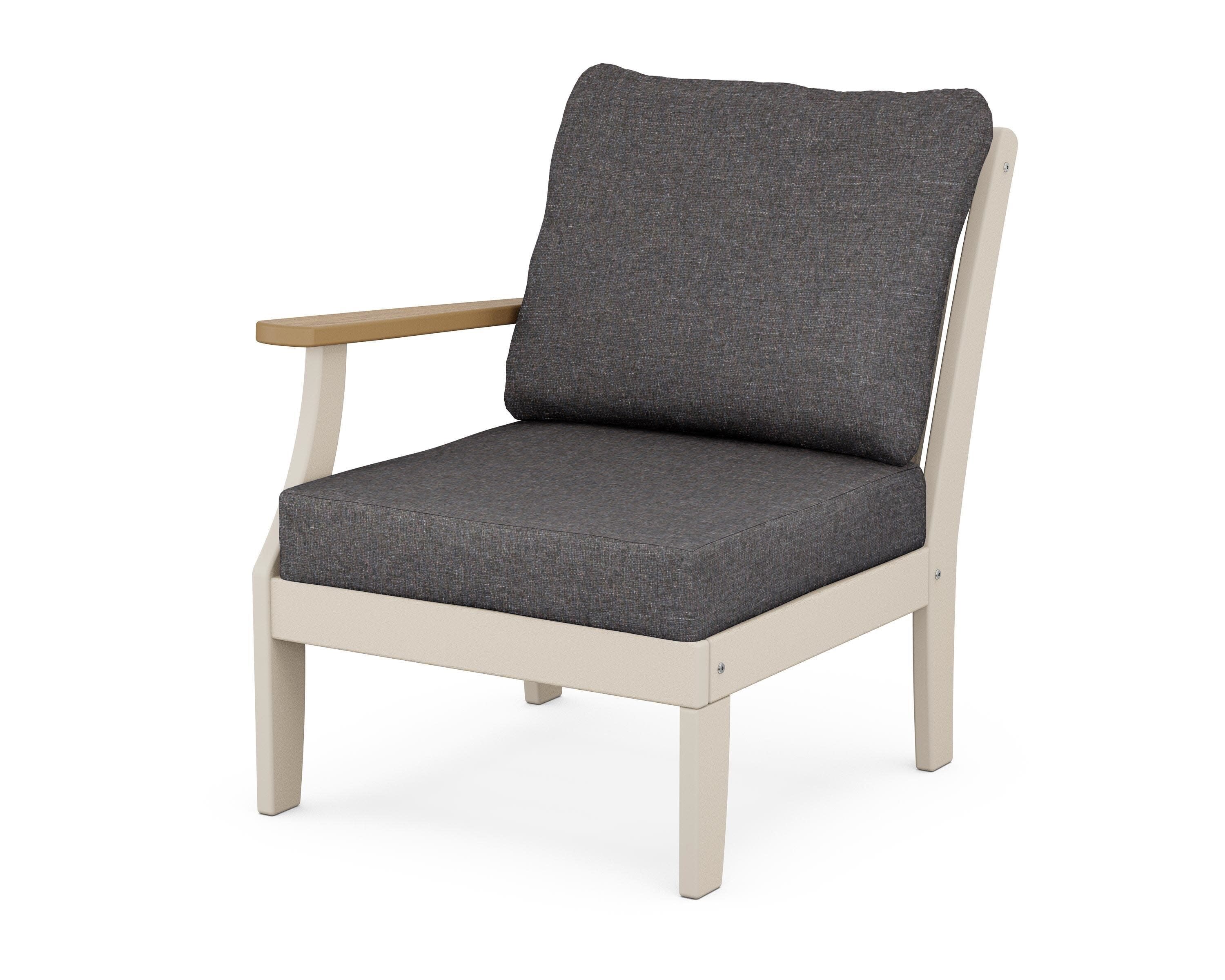 Braxton Modular Left Arm Chair in Sand / Natural / Ash Charcoal