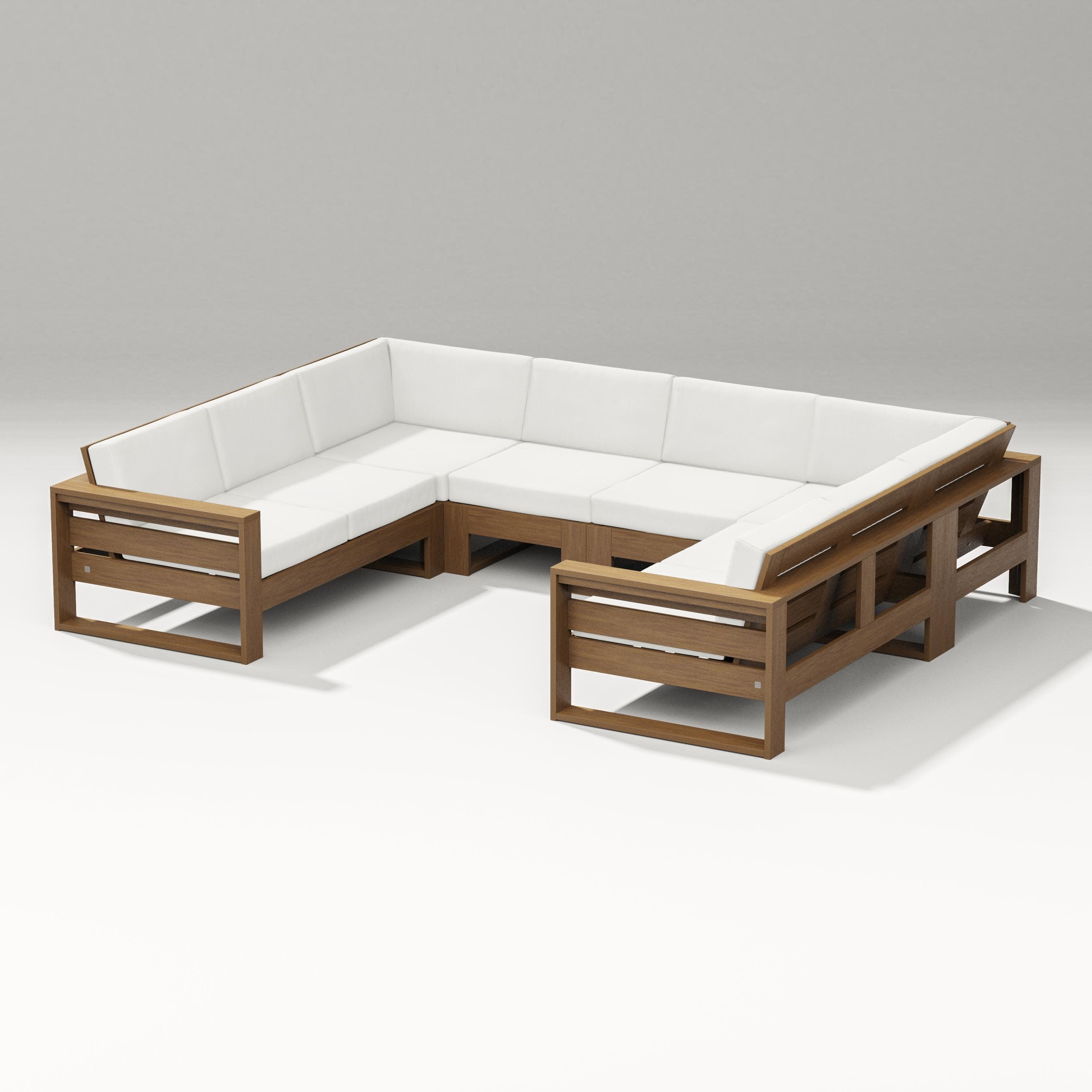 Latitude U-Shaped Sectional in Natural / Natural Linen