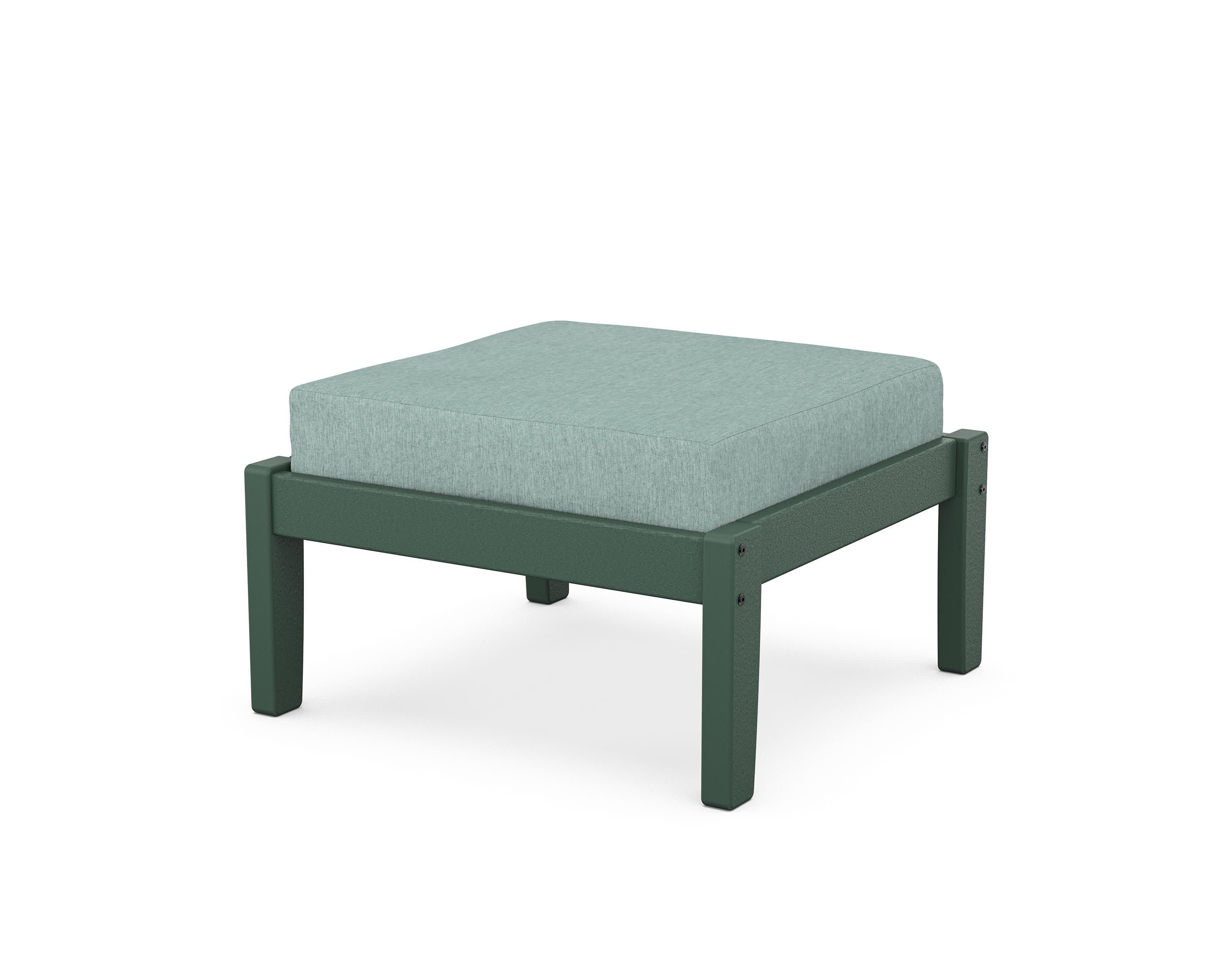 Deep Seating Ottoman in Green / Glacier Spa