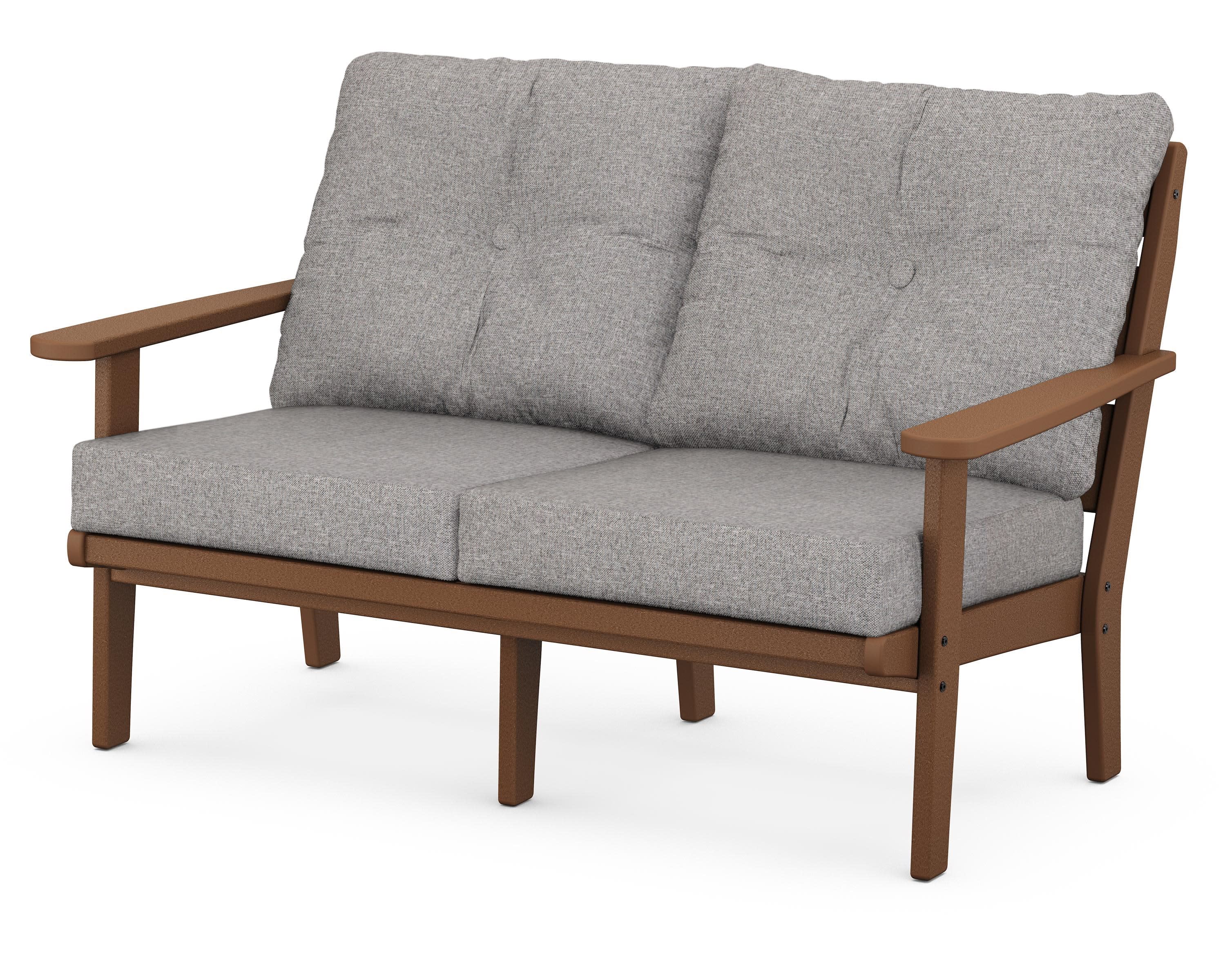 Lakeside Deep Seating Loveseat in Teak / Grey Mist