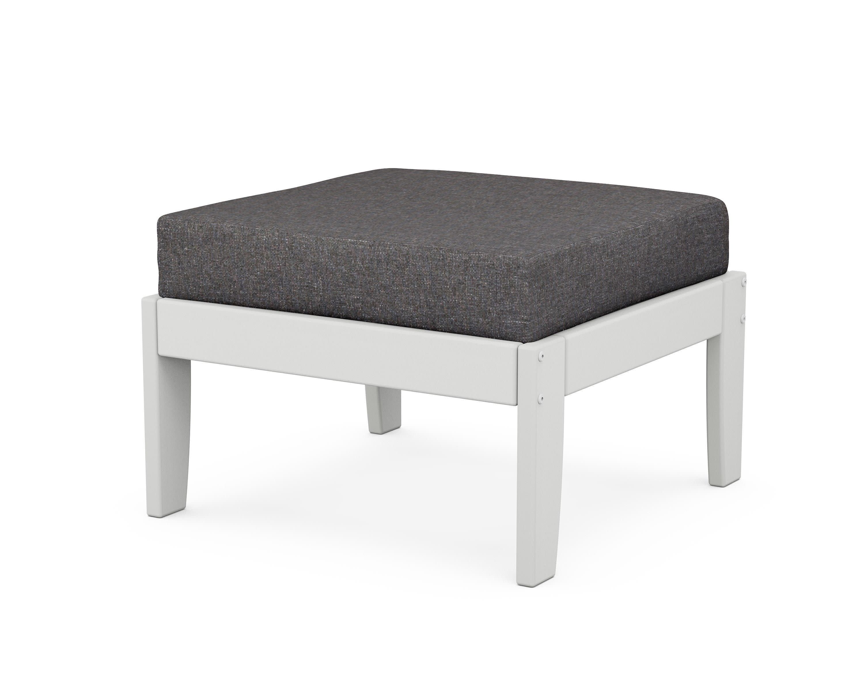 Modular Ottoman - Classic in White / Ash Charcoal