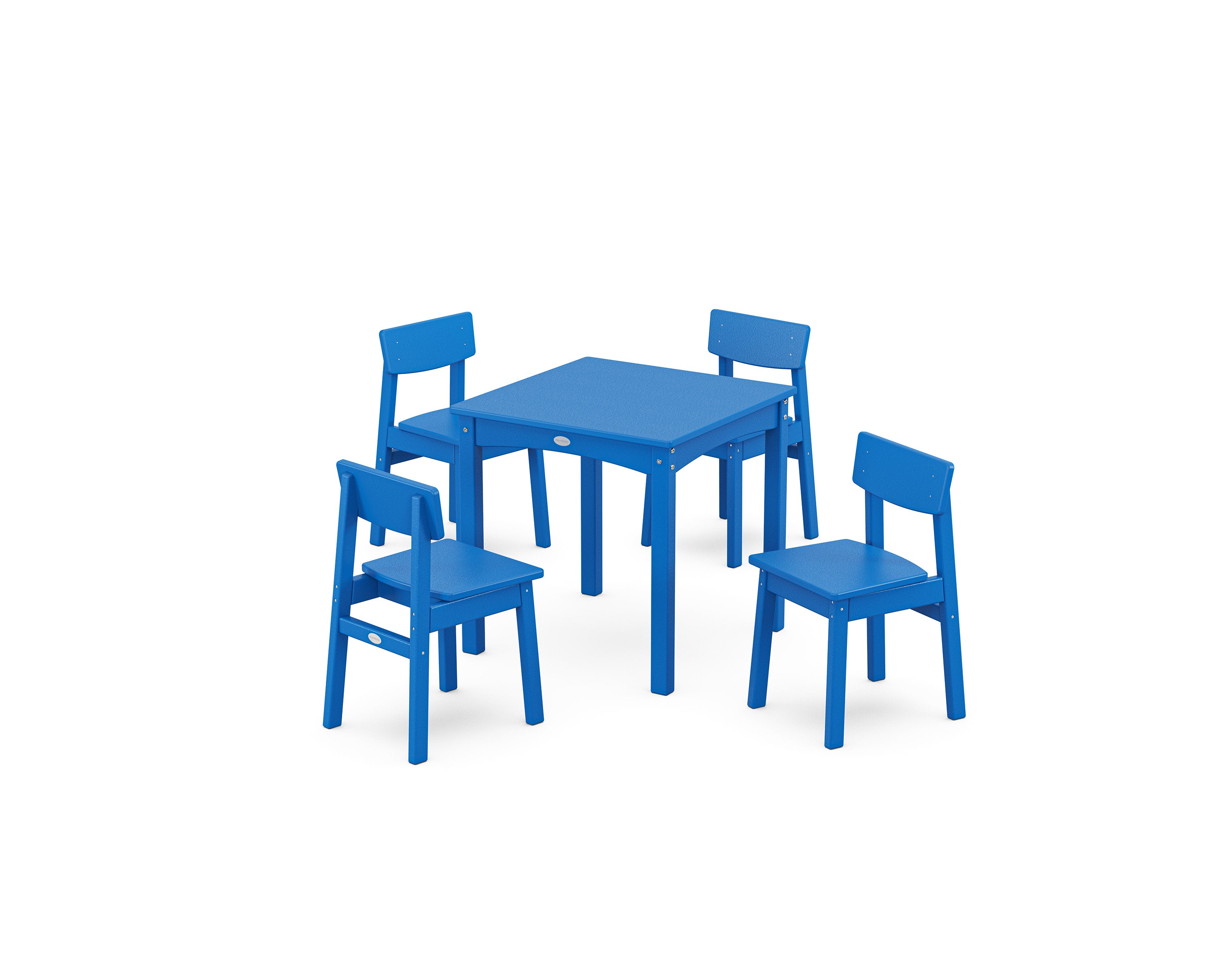 Modern Studio Kids 5-Piece Dining Set in Pacific Blue