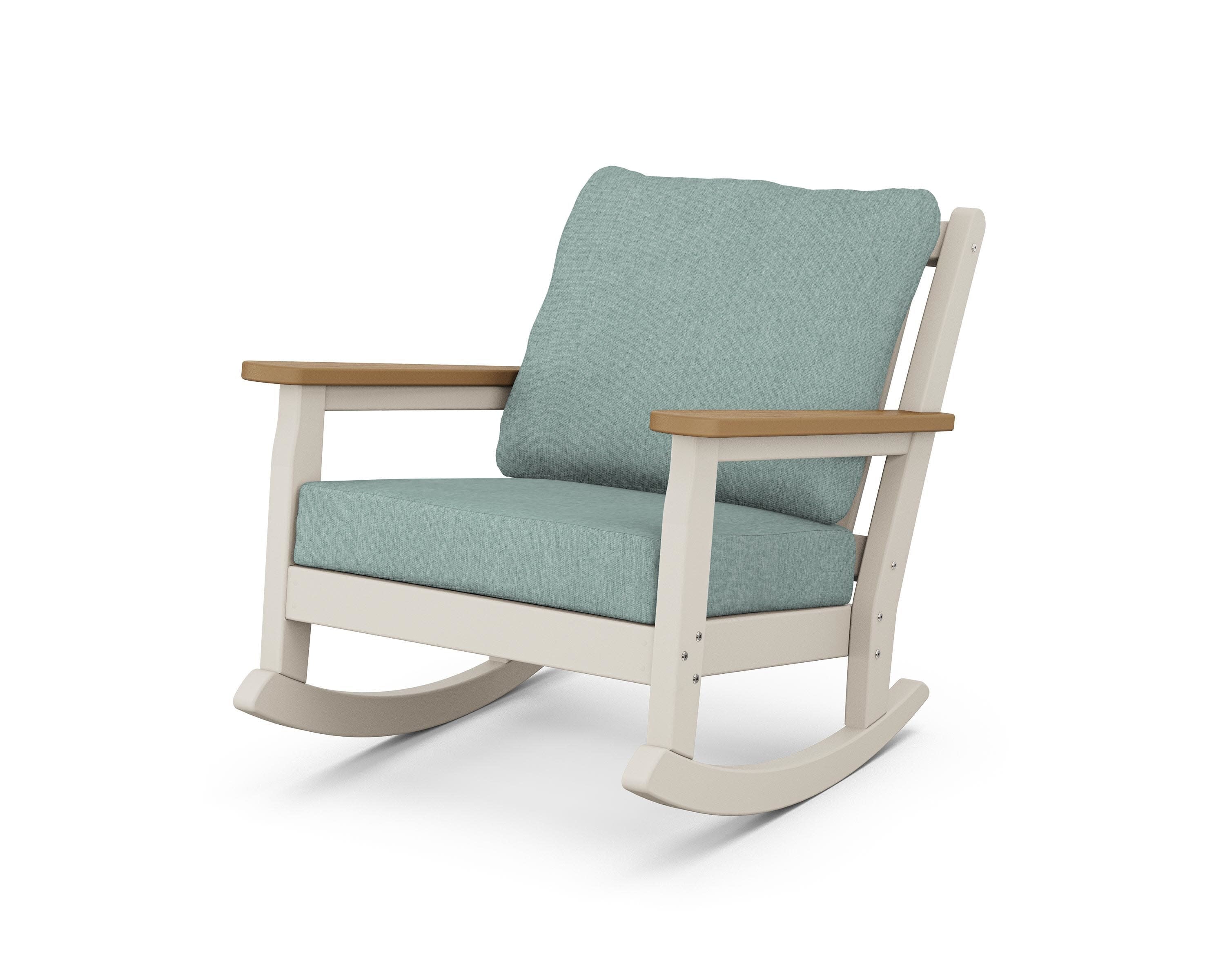 Chippendale Deep Seating Rocking Chair in Sand / Natural / Glacier Spa