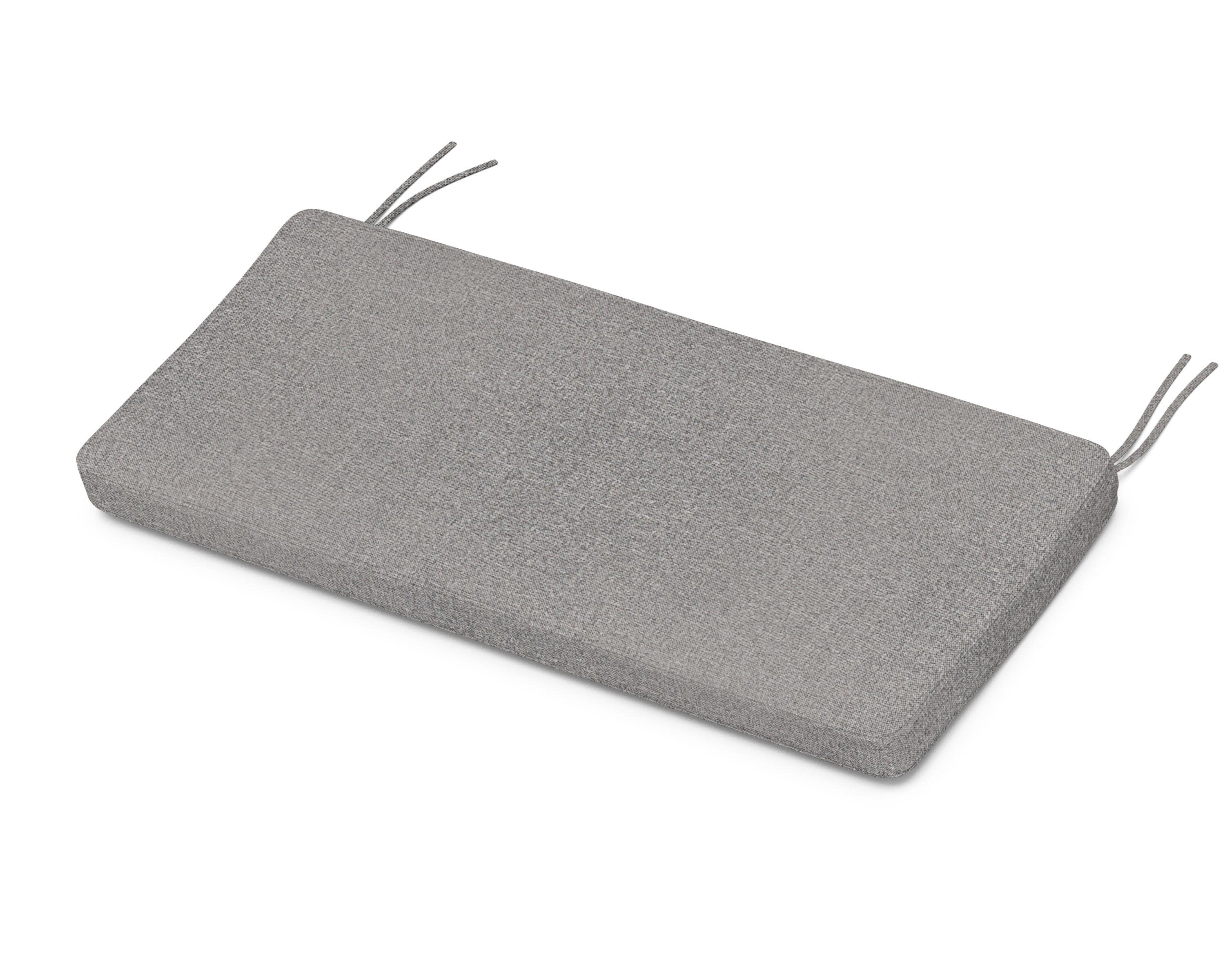 Chinoiserie Bench Seat Cushion in Grey Mist