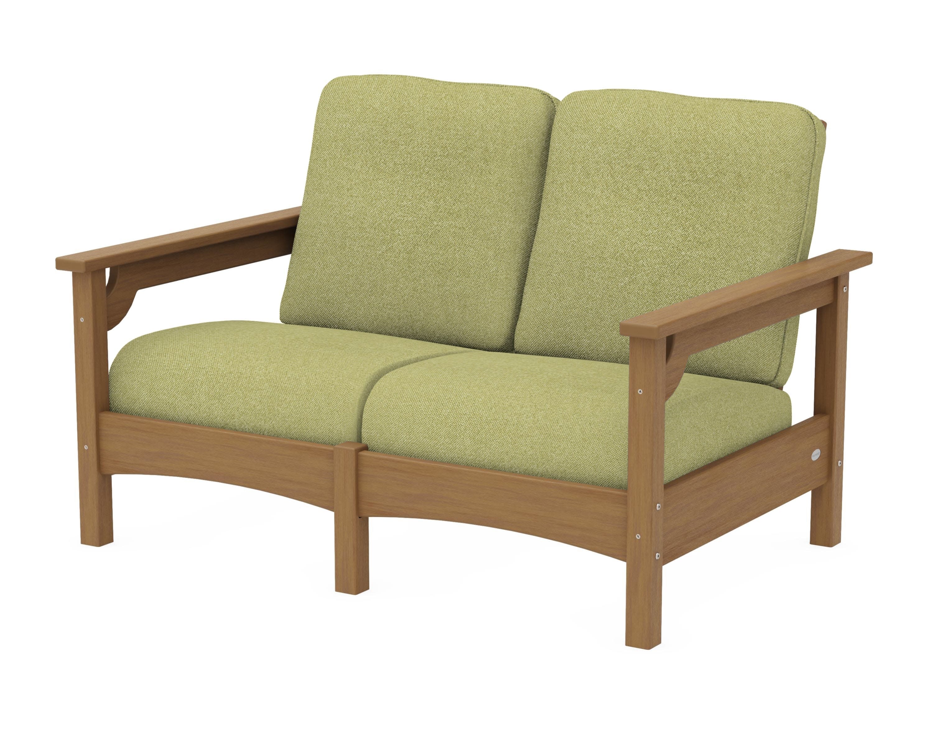 Club Loveseat in Natural / Chartreuse Boucle