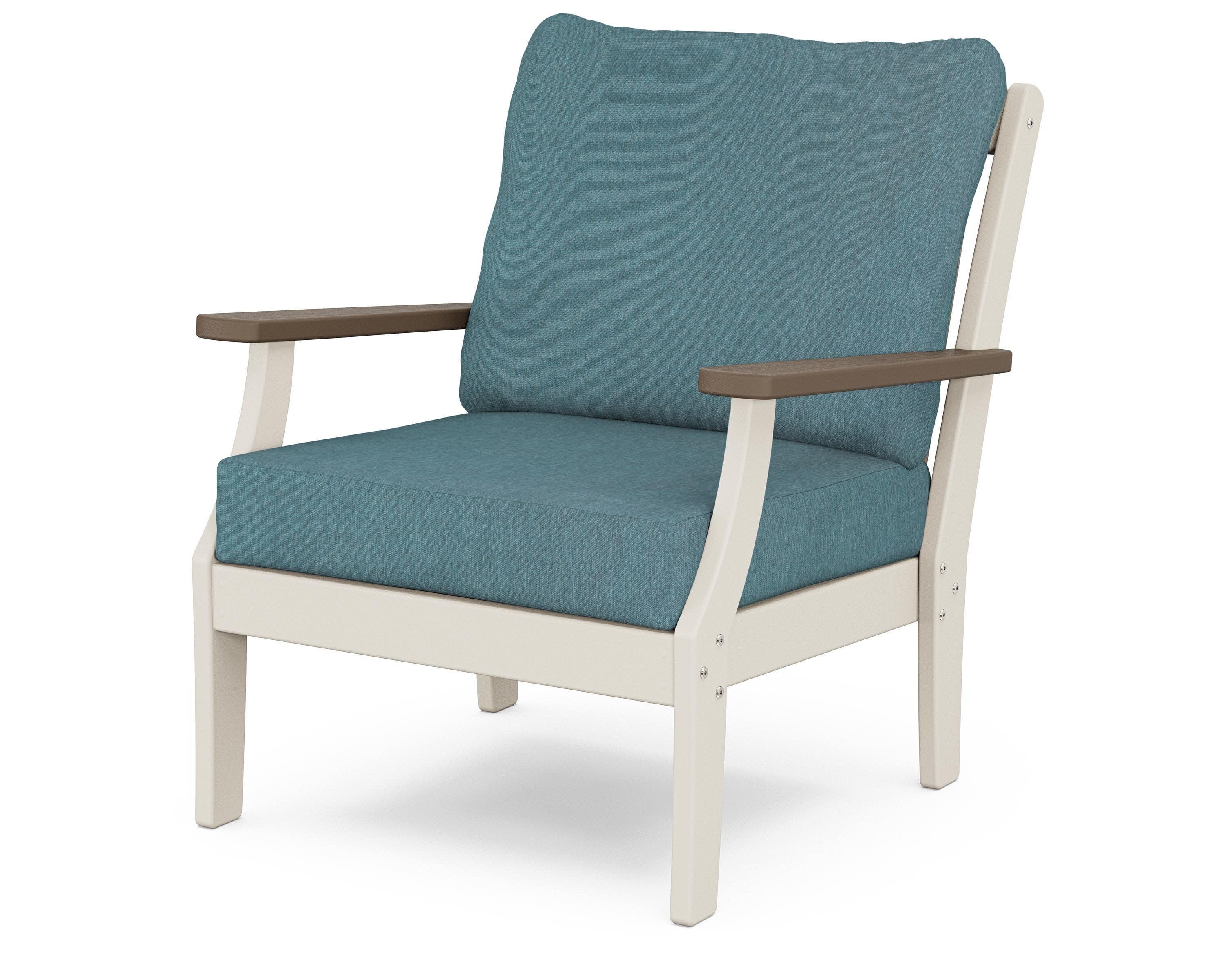 Braxton Deep Seating Chair in Sand / Kona / Ocean Teal