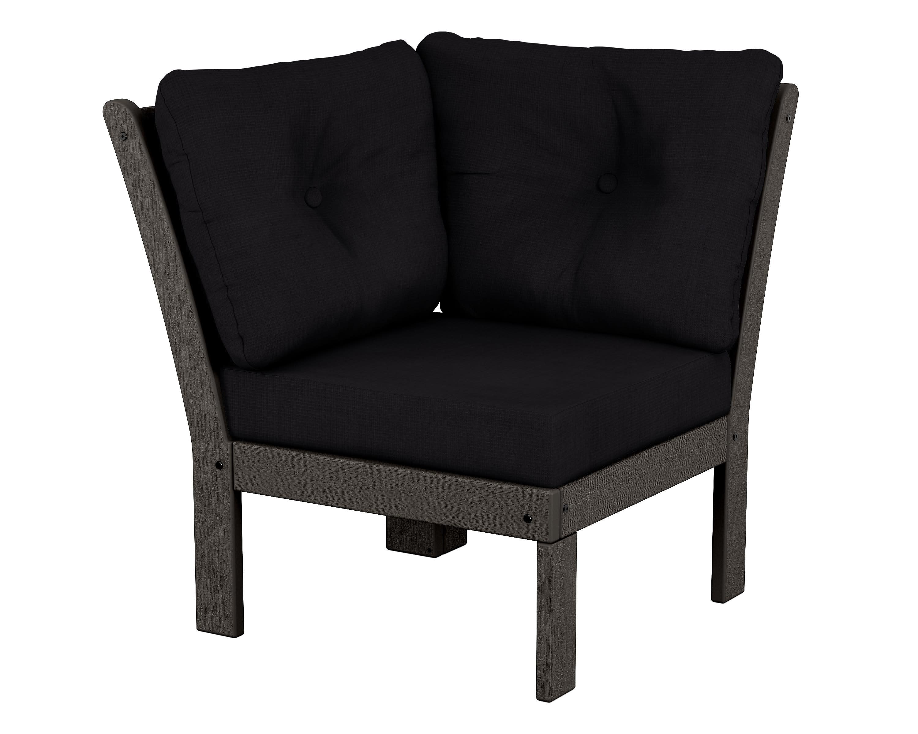 Vineyard Modular Corner Chair in Vintage Coffee / Midnight Linen