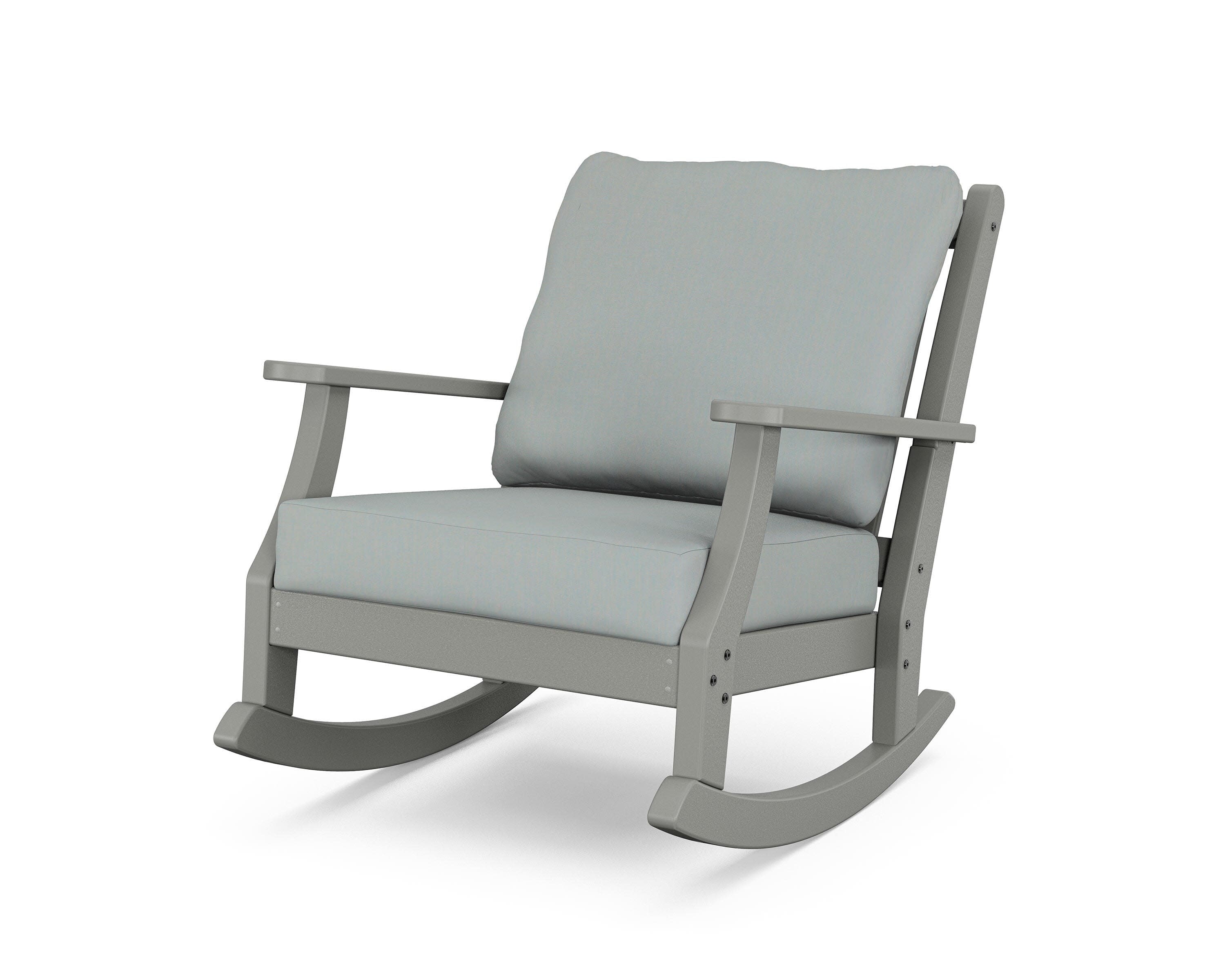 Wovendale Deep Seating Rocking Chair in Slate Grey / Spa