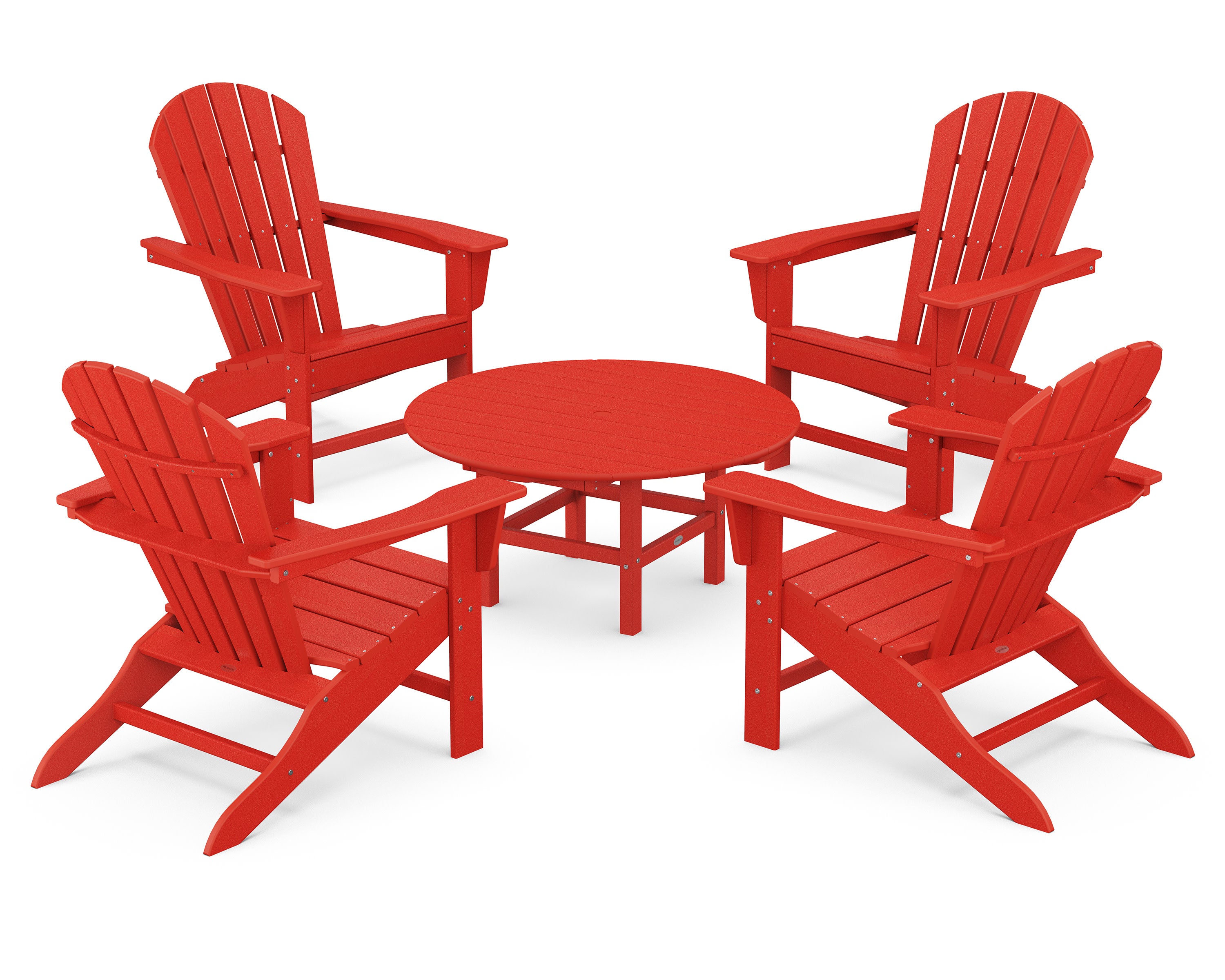 South Beach 5-Piece Conversation Group in Sunset Red