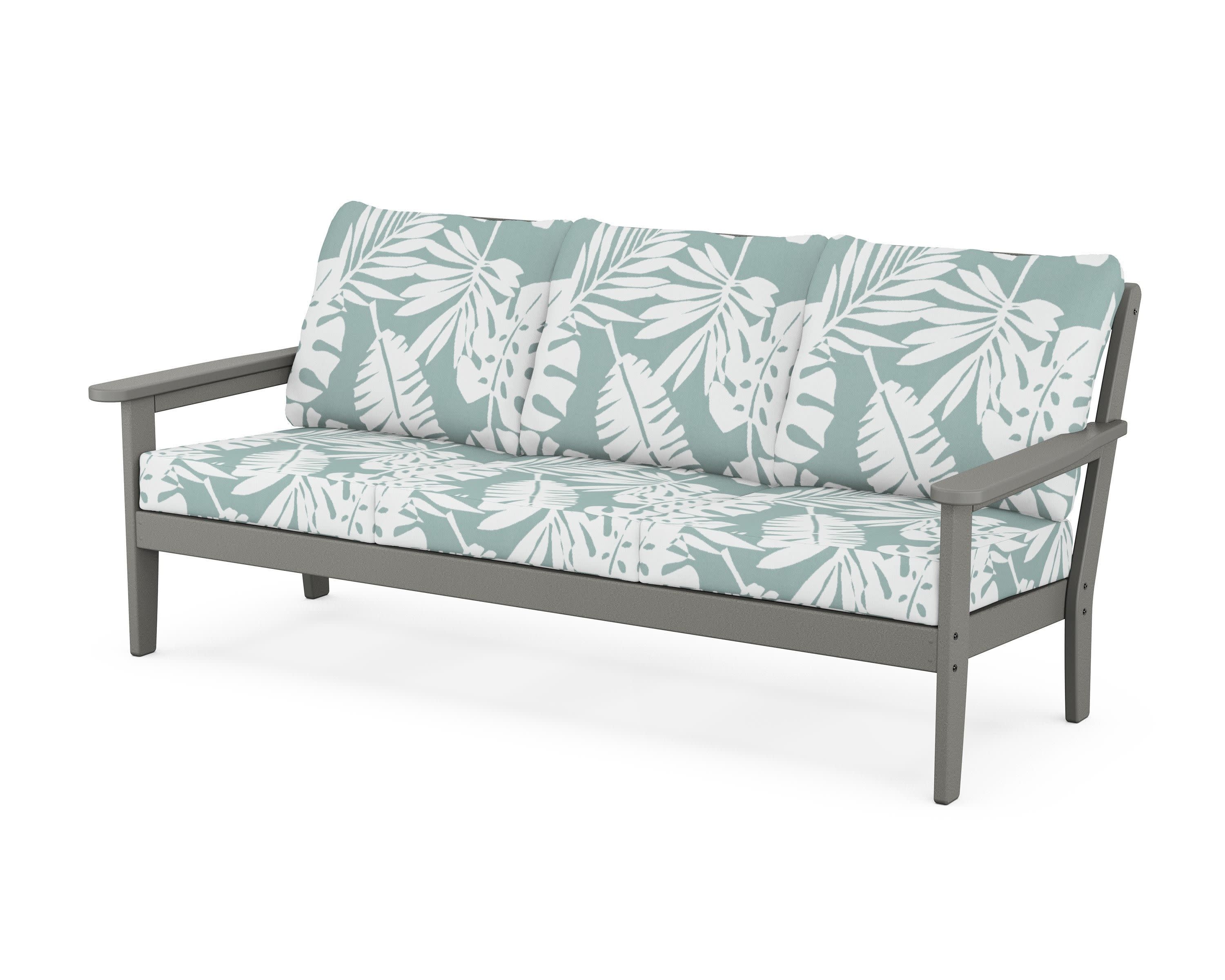 Cottage Deep Seating Sofa in Slate Grey / Leaf Glacier Spa