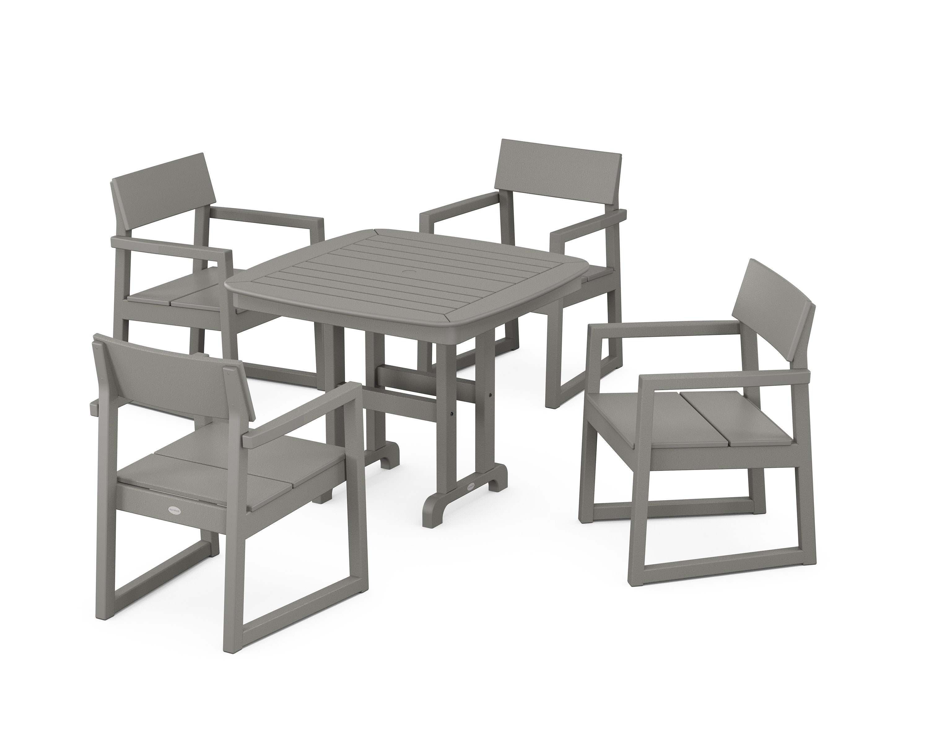 EDGE 5-Piece Dining Set in Slate Grey