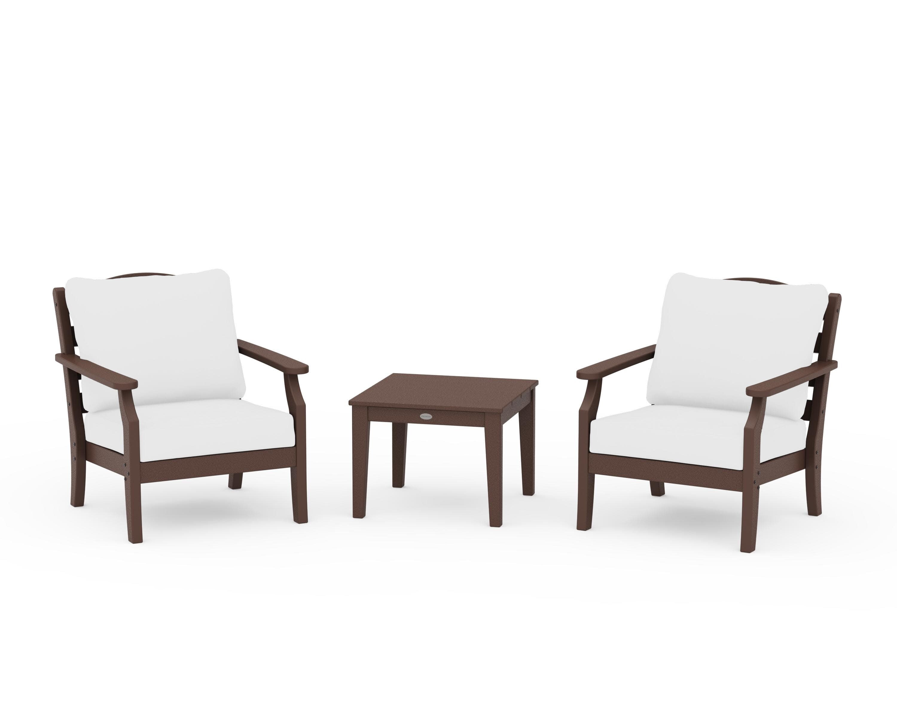 Savannah 3-Piece Deep Seating Set in Mahogany / Natural