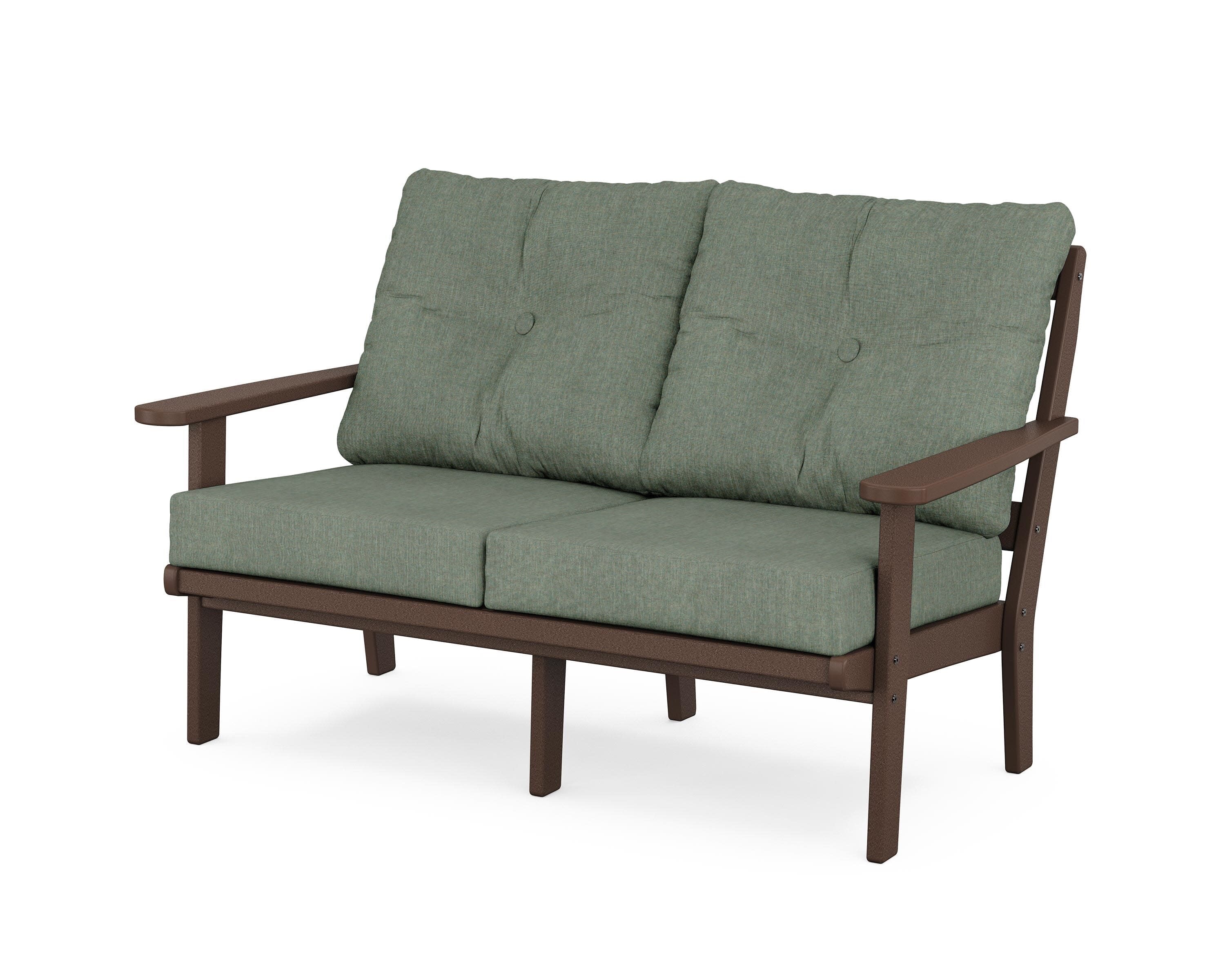 Mission Deep SeatingLoveseat in Mahogany / Cast Sage