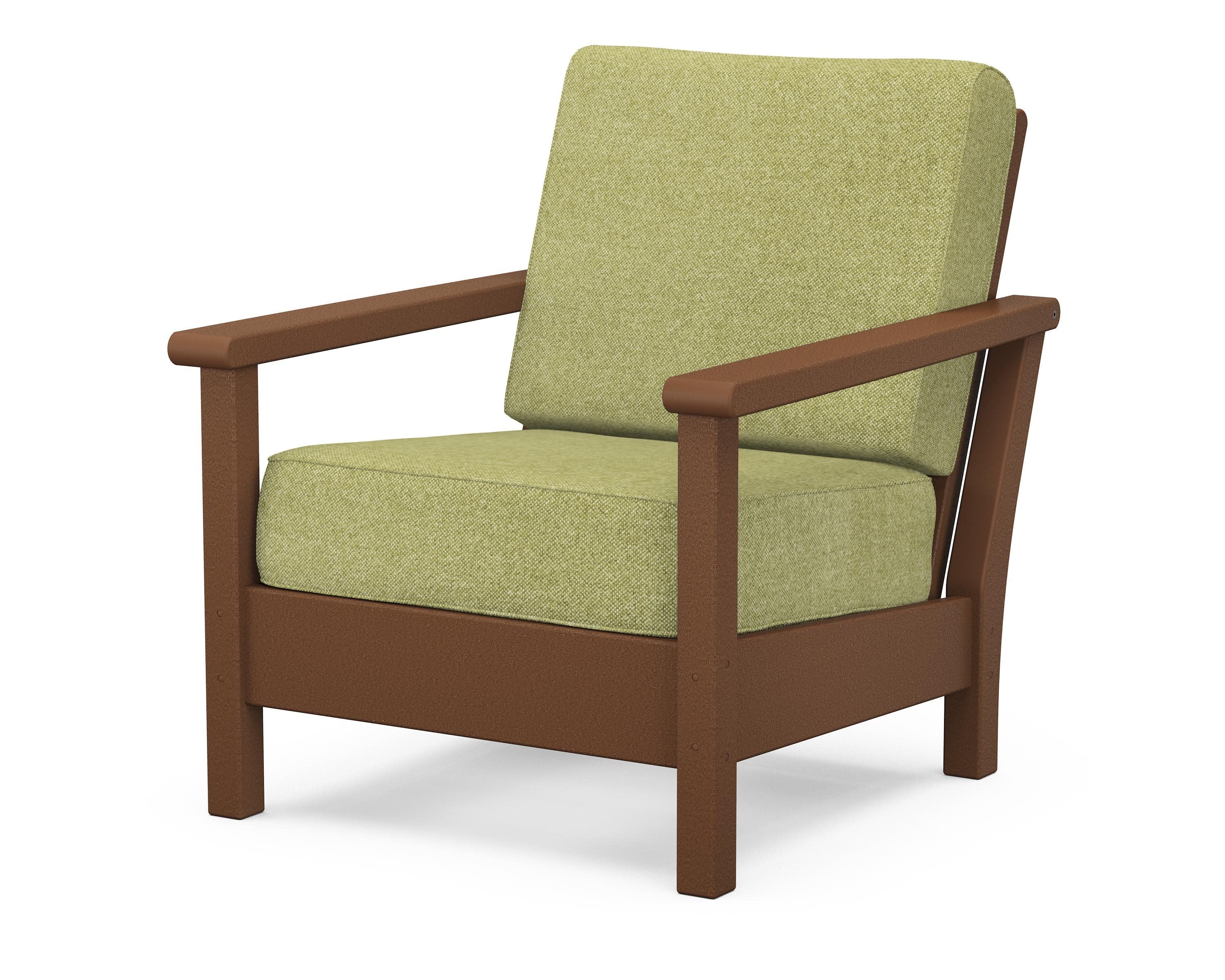 Harbour Deep Seating Chair in Teak / Chartreuse Boucle