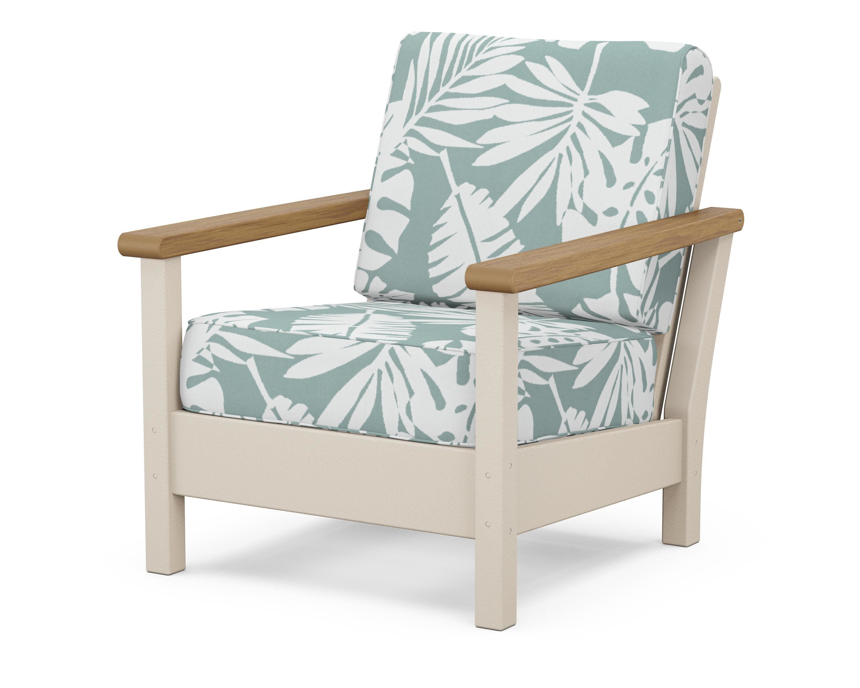 Harbour Deep Seating Chair in Sand / Natural / Leaf Glacier Spa