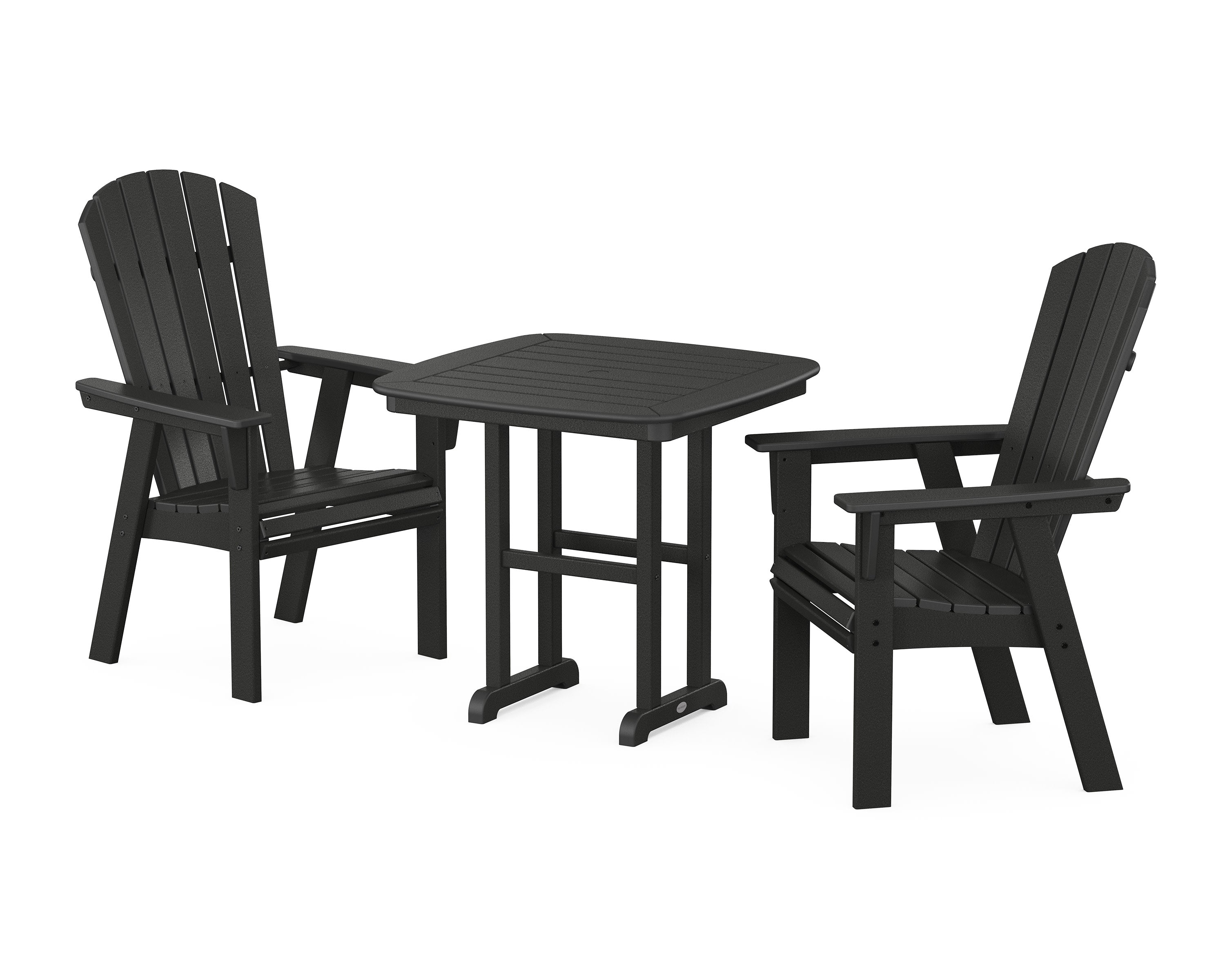 Nautical Adirondack 3-Piece Dining Set in Black