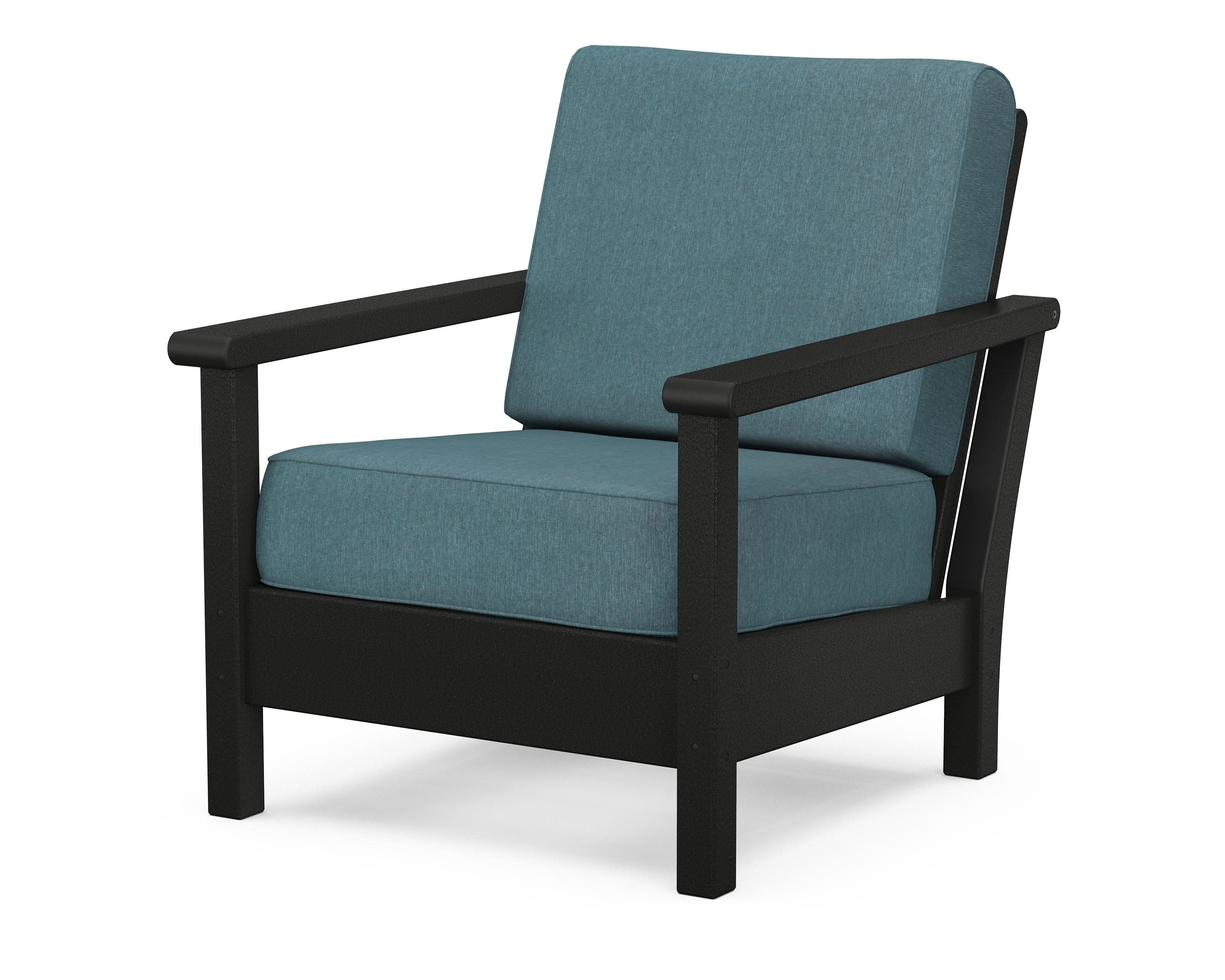 Harbour Deep Seating Chair in Black / Ocean Teal