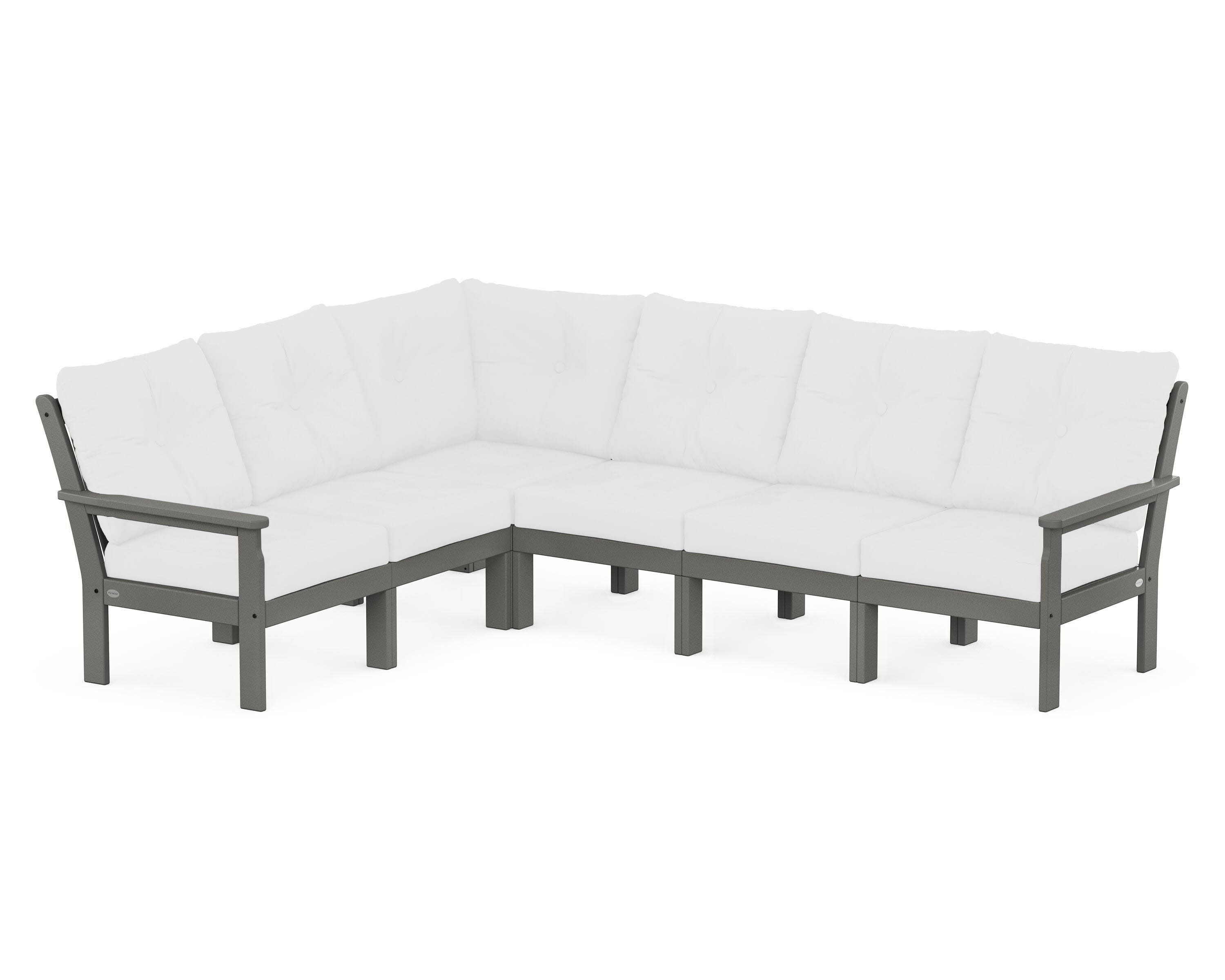 Vineyard 6-Piece Sectional in Slate Grey / Natural