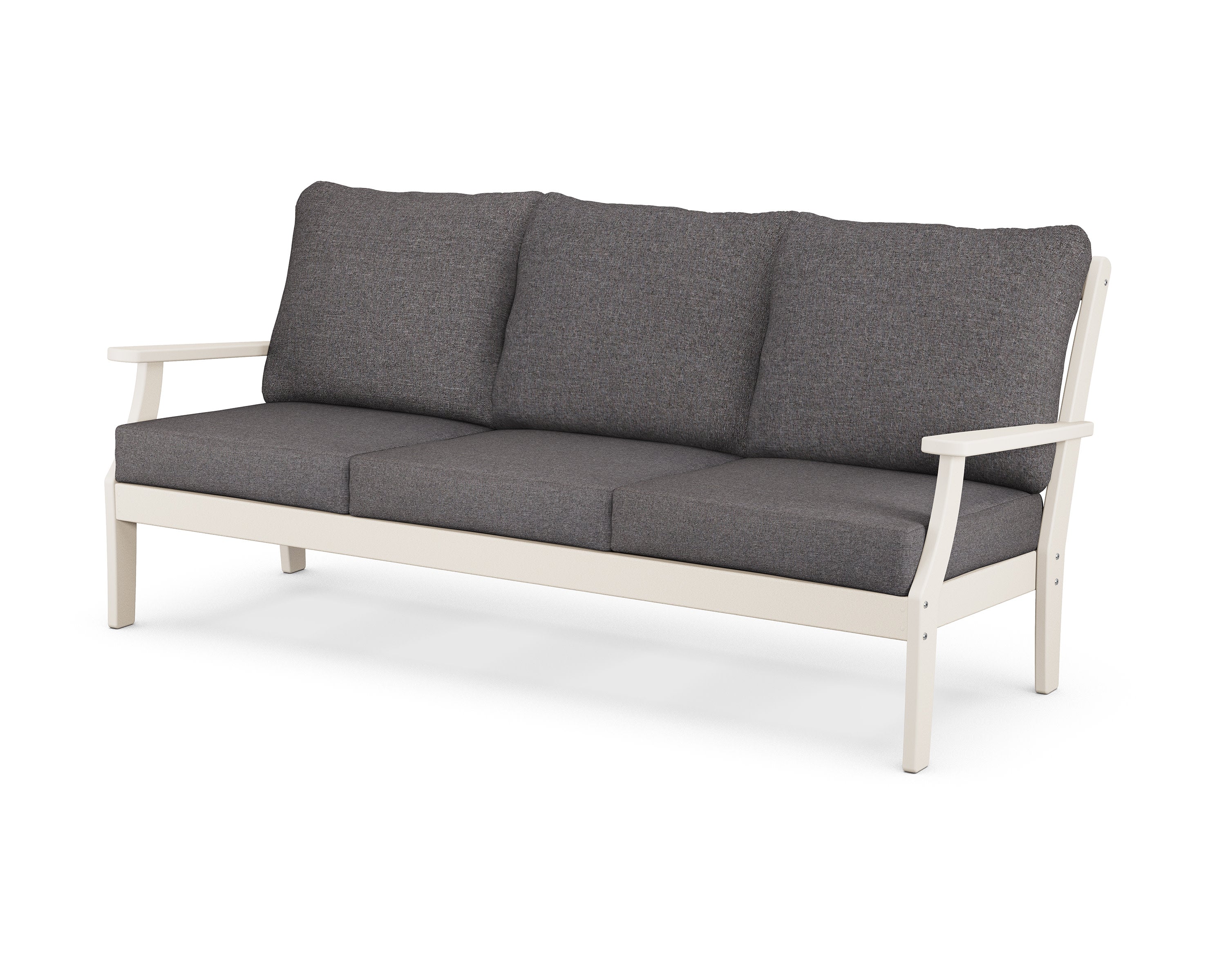Braxton Deep Seating Sofa in Sand / Ash Charcoal