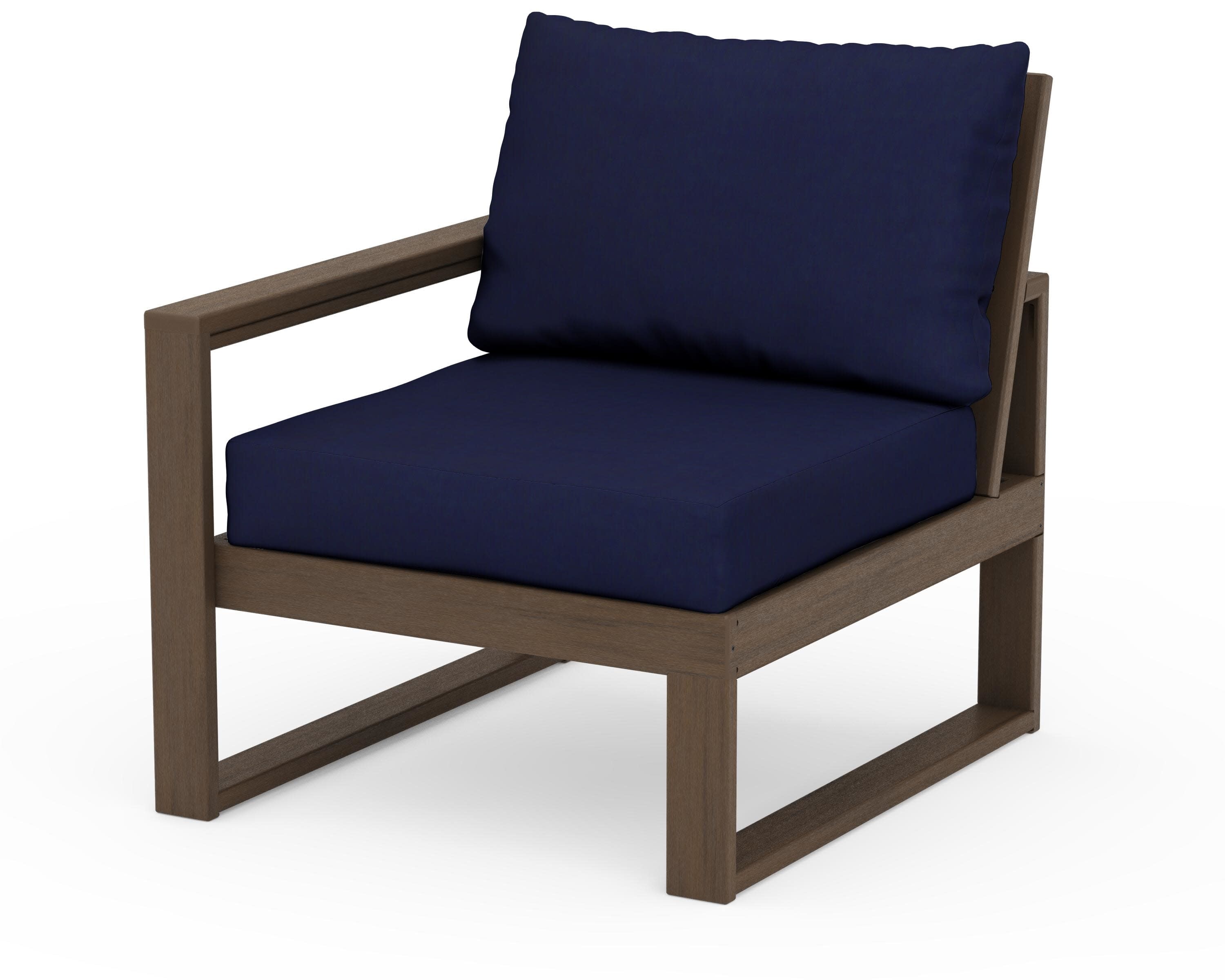 EDGE Modular Left Arm Chair in Kona / Navy