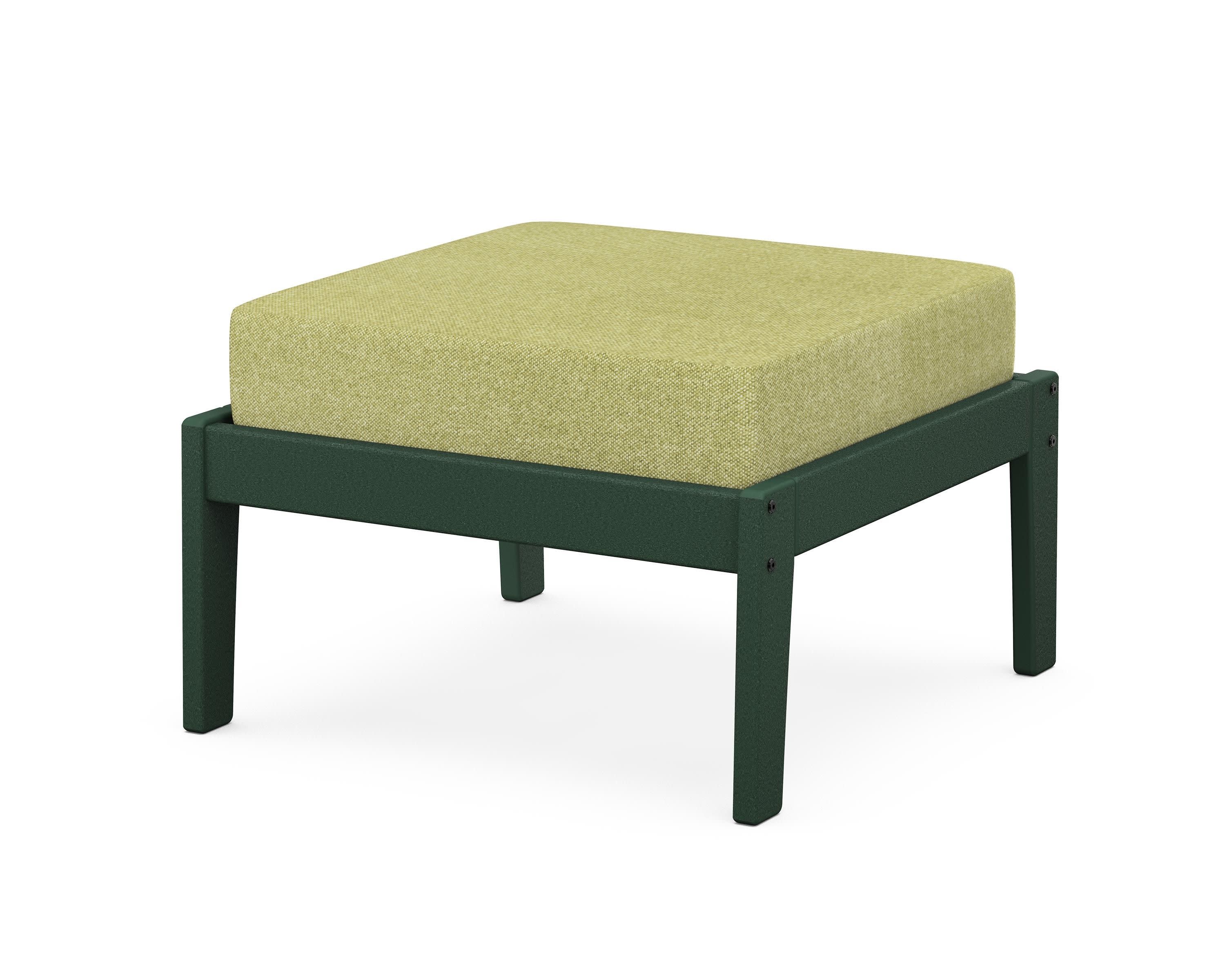Deep Seating Ottoman in Green / Chartreuse Boucle