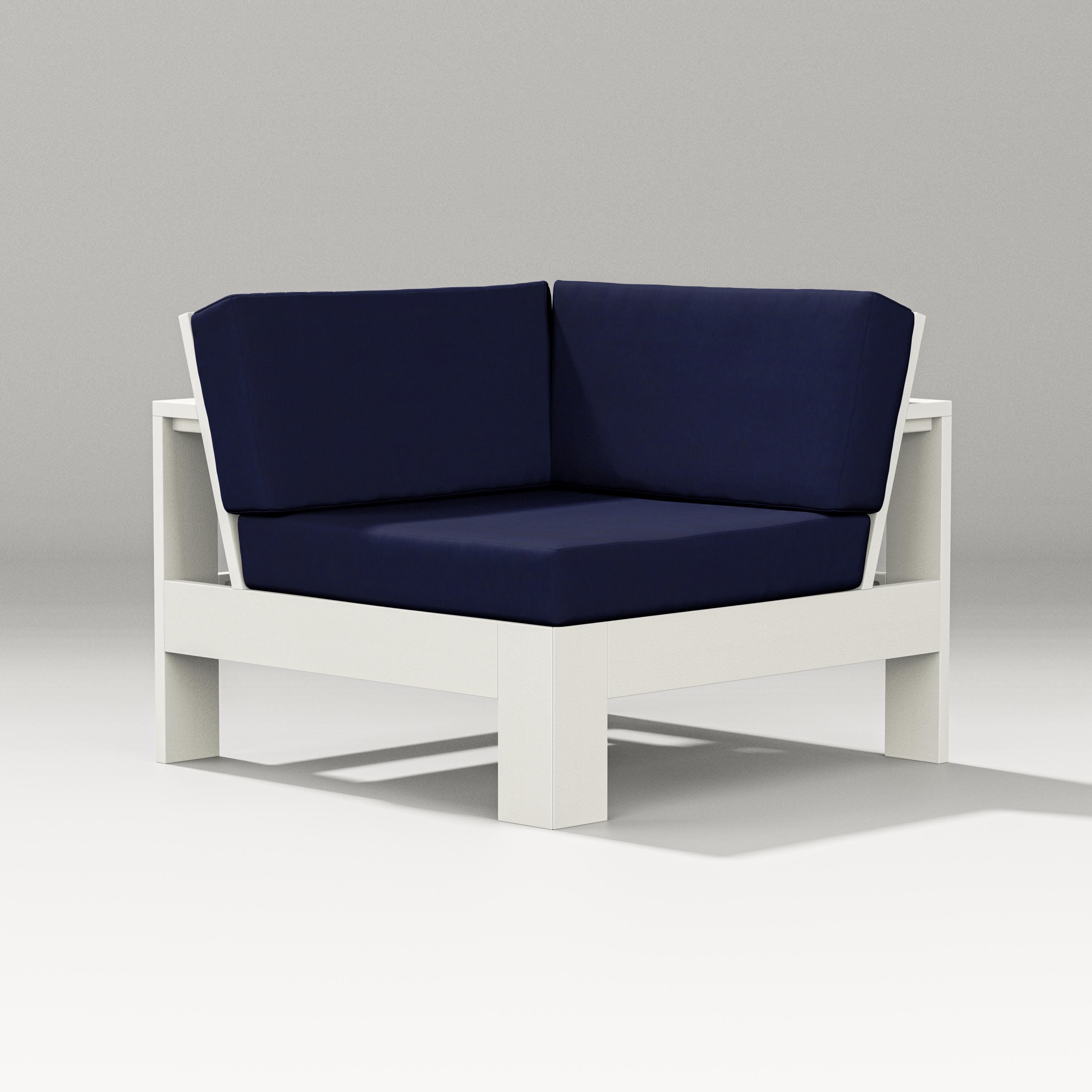 Latitude Modular Corner Chair in Vintage White / Navy