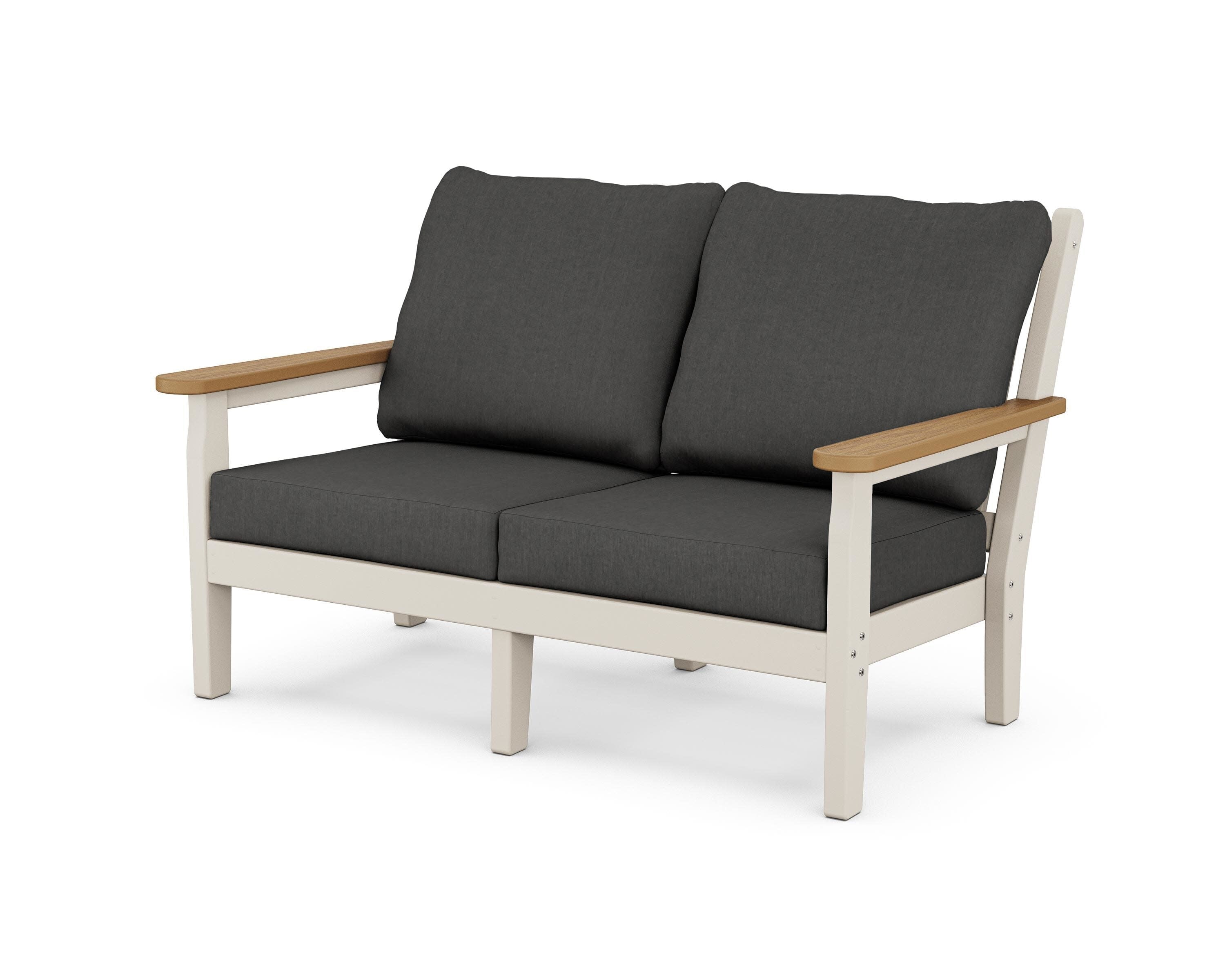 Chippendale Deep Seating Loveseat in Sand / Natural / Spectrum Carbon