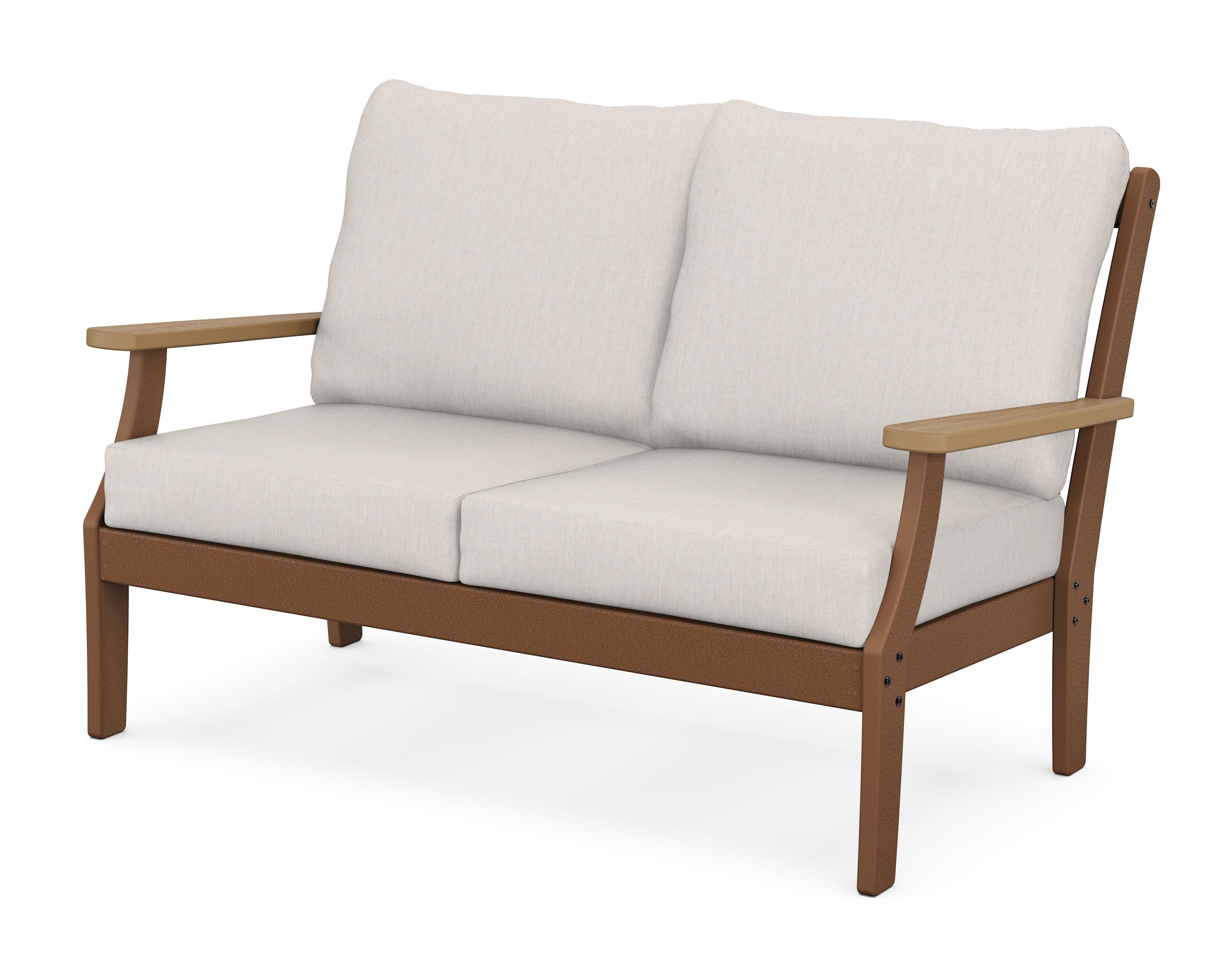 Braxton Deep Seating Loveseat in Teak / Natural / Cast Ash