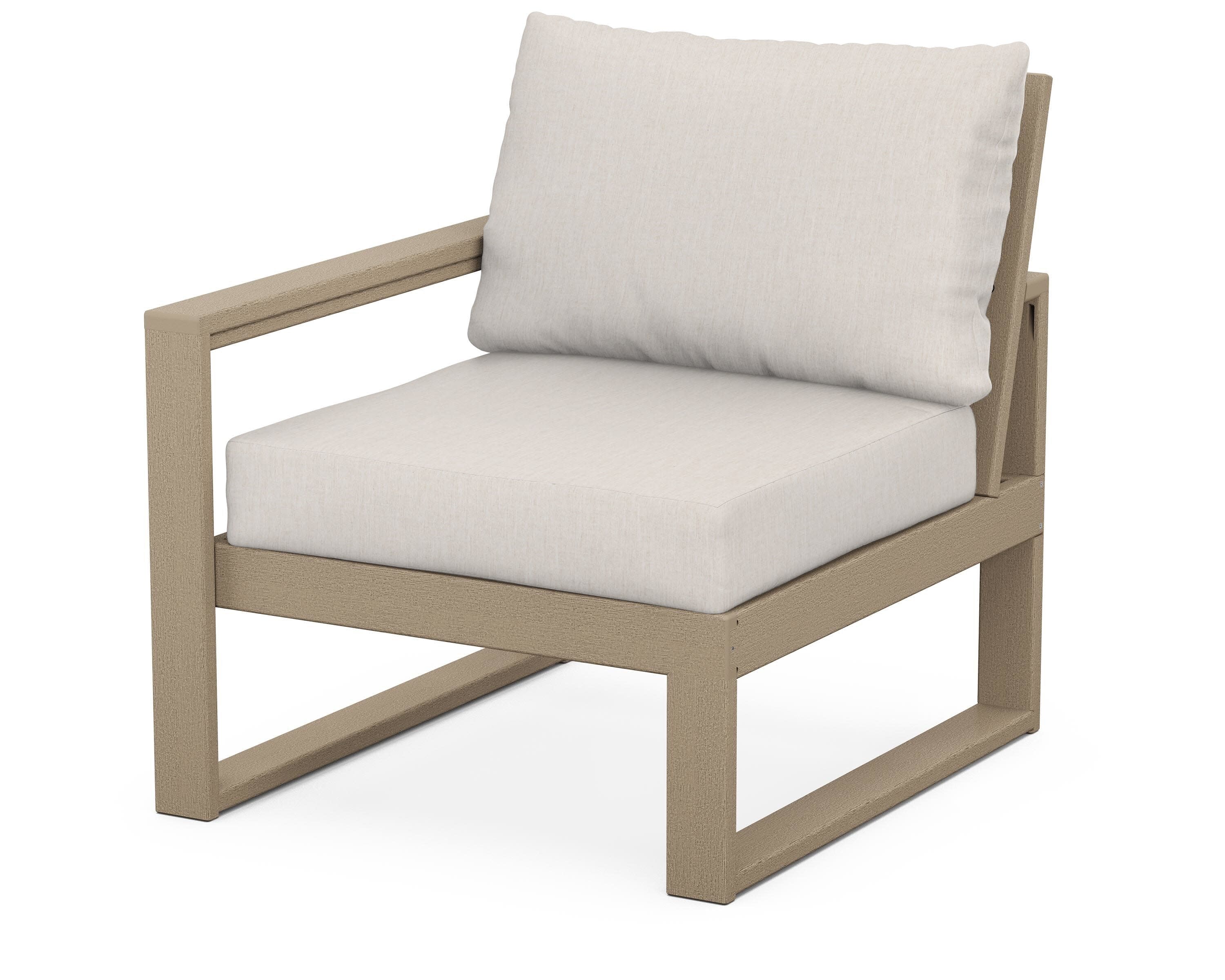 EDGE Modular Left Arm Chair in Vintage Sahara / Cast Ash