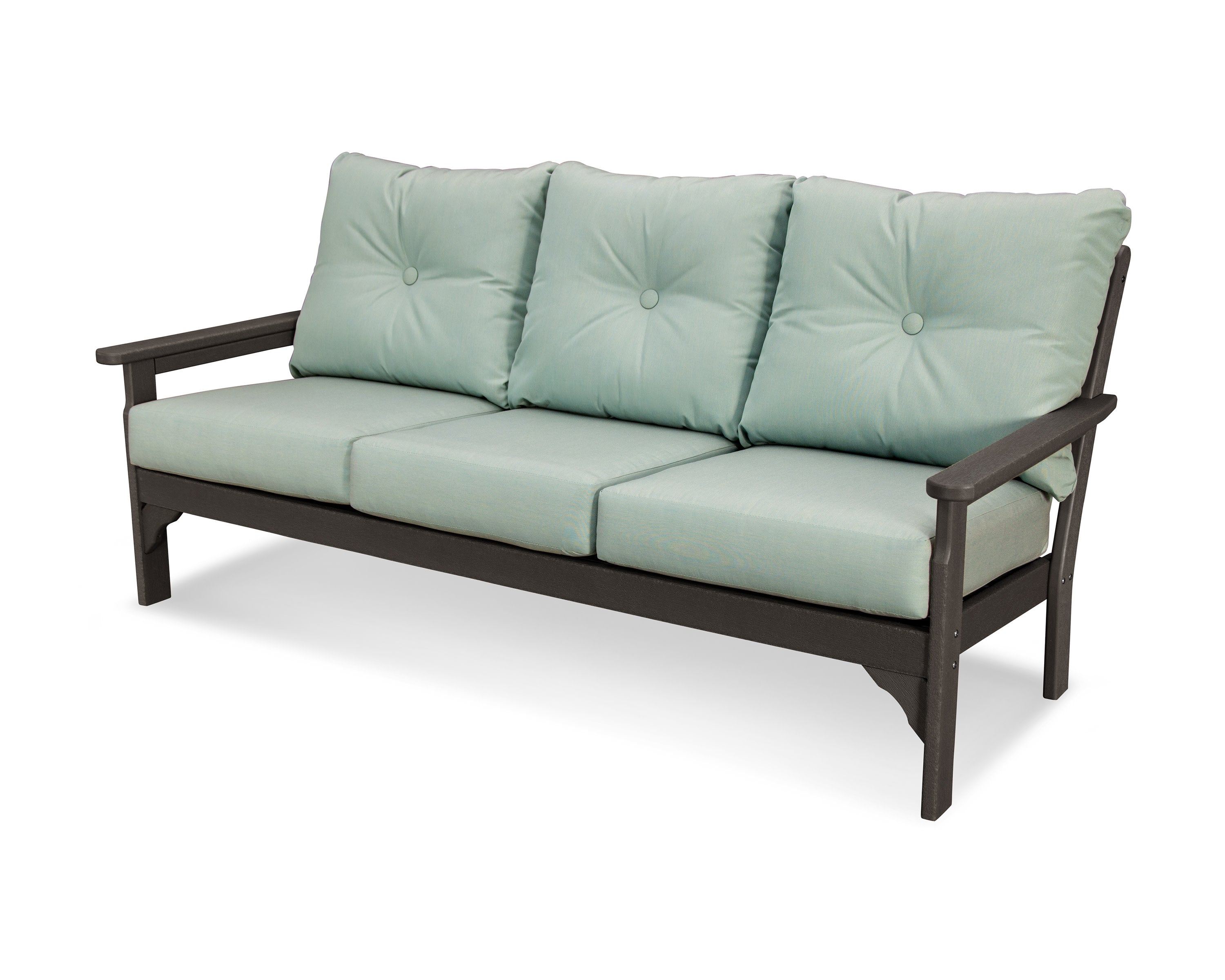 Vineyard Deep Seating Sofa in Vintage Coffee / Spa