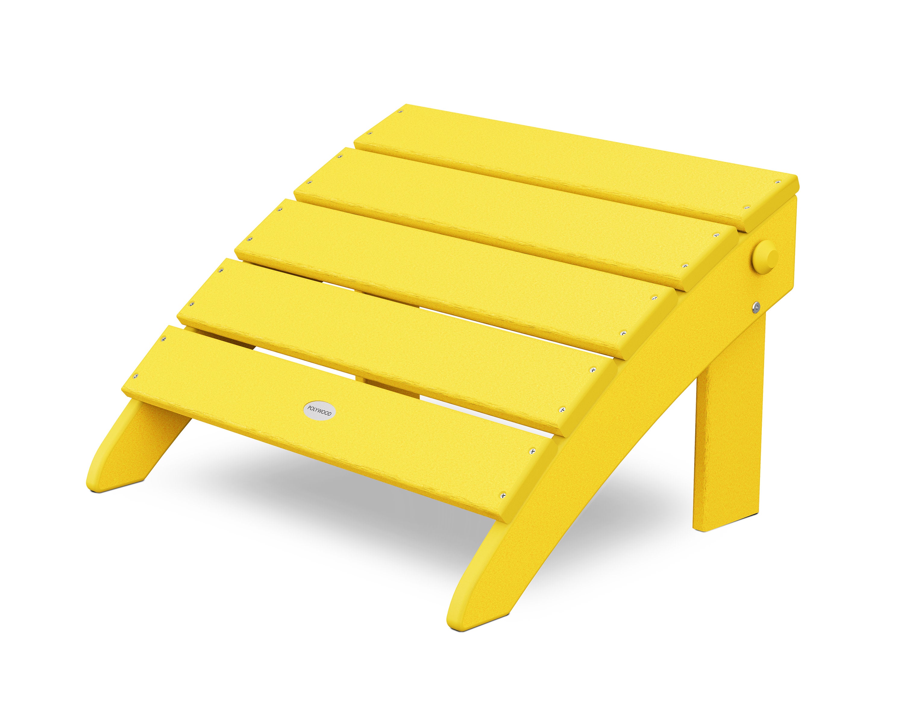 Classic Oversized Adirondack Folding Ottoman in Lemon