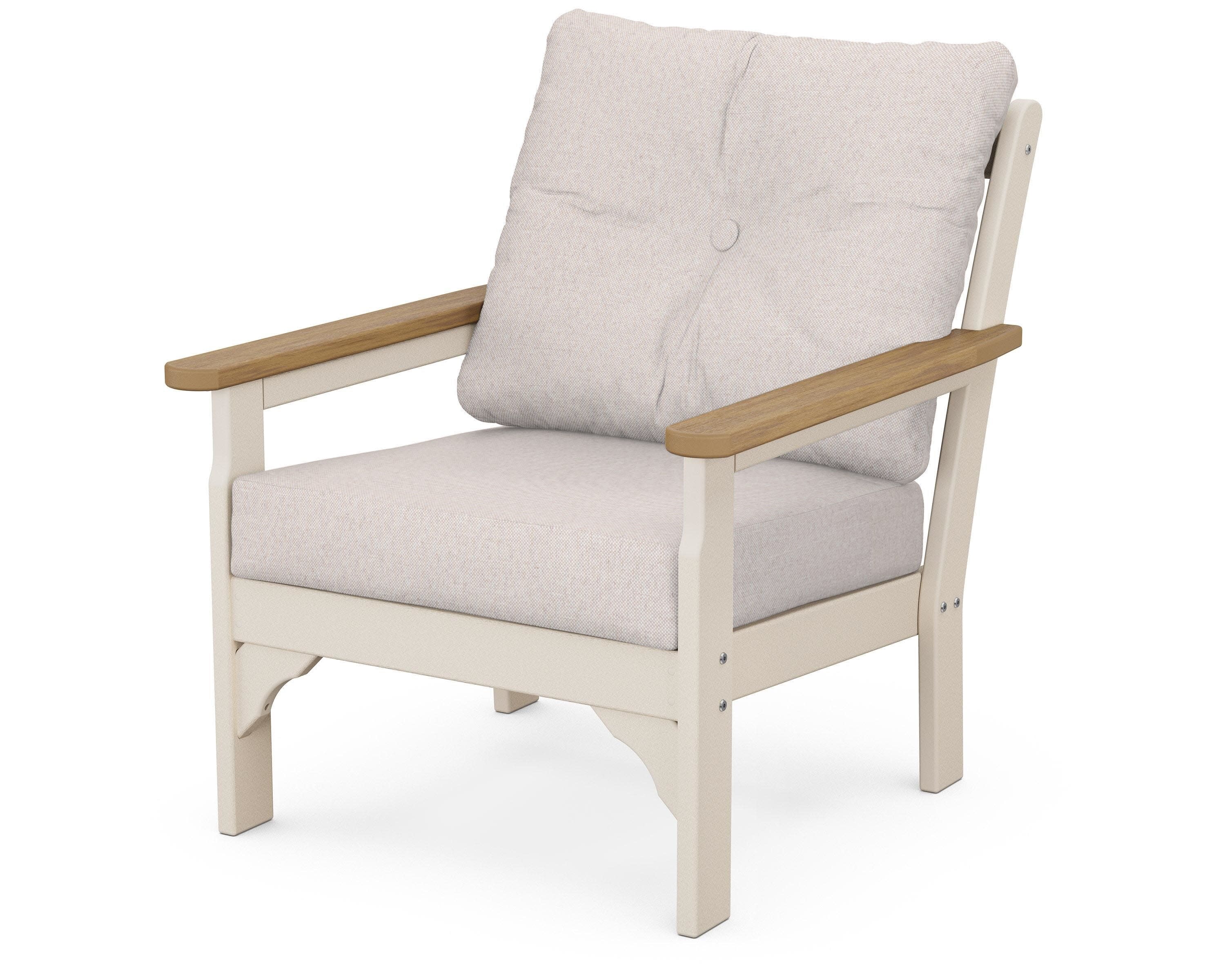 Vineyard Deep Seating Chair in Sand / Natural / Dune Burlap