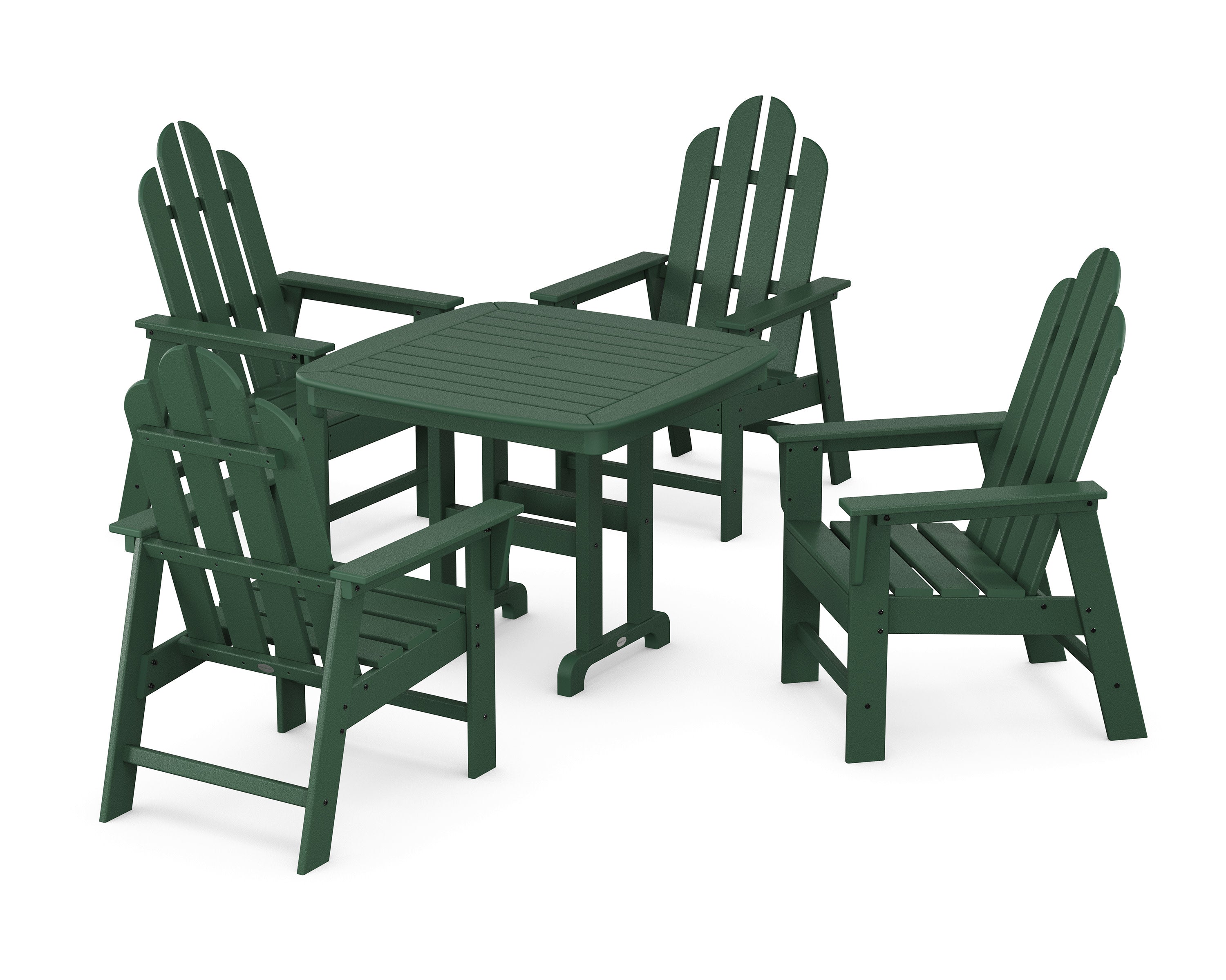 Long Island 5-Piece Dining Set in Green