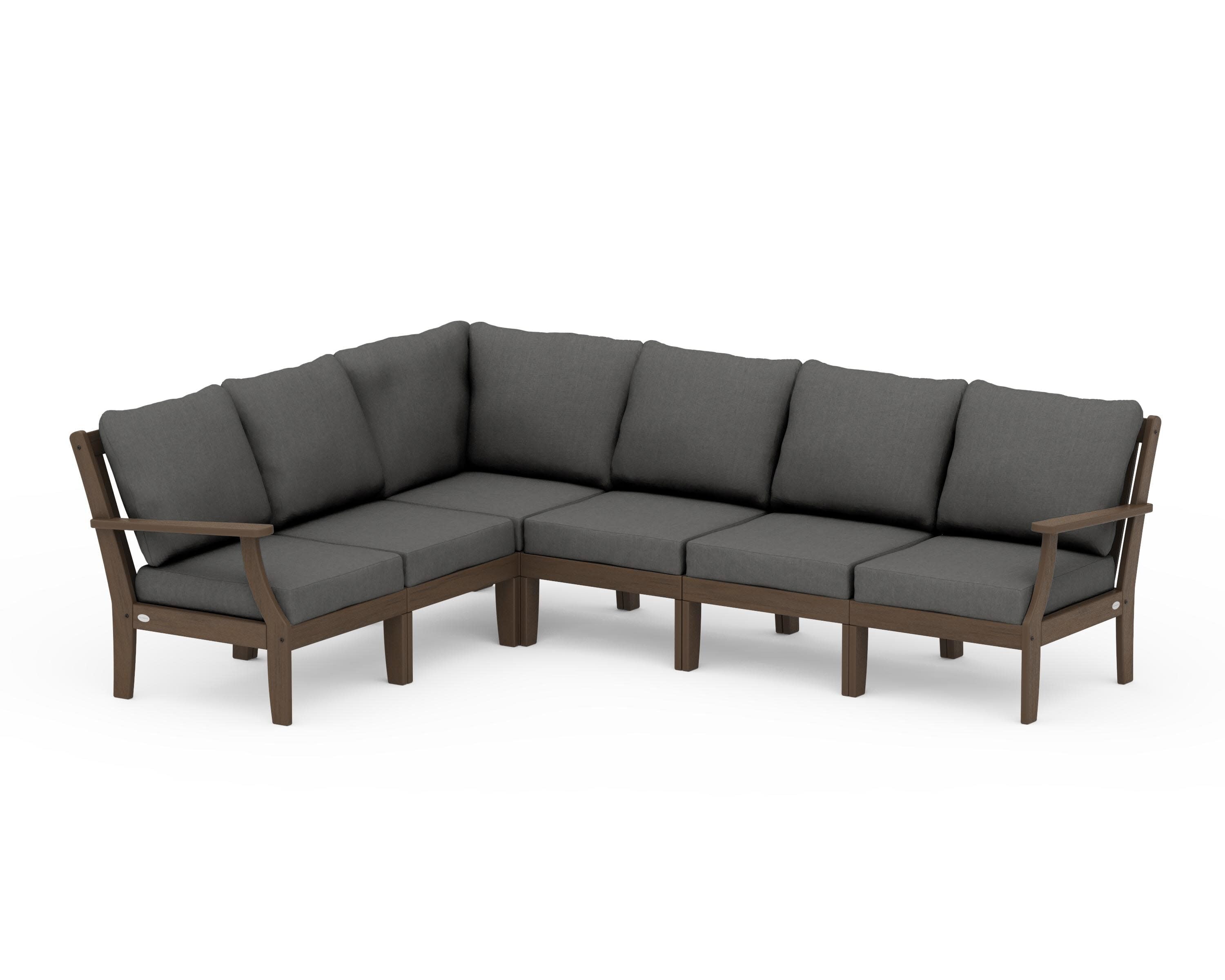 Braxton Modular 6-Piece Deep Seating Set in Kona / Spectrum Carbon